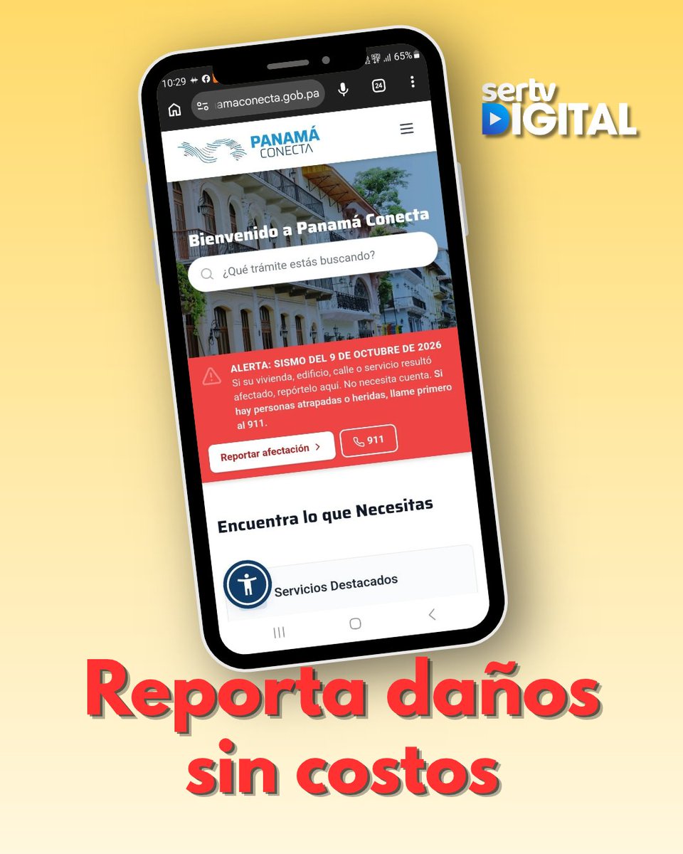 SERTVPANAMA's tweet photo. 🏠 ¿Tu vivienda resultó afectada? Puedes registrar los daños de manera directa y gratuita a través de la plataforma del Gobierno **Panamá Conecta**. 🇵🇦

Comparte esta información con quien pueda necesitarla. 🤝 https://t.co/upHNlWMOrZ