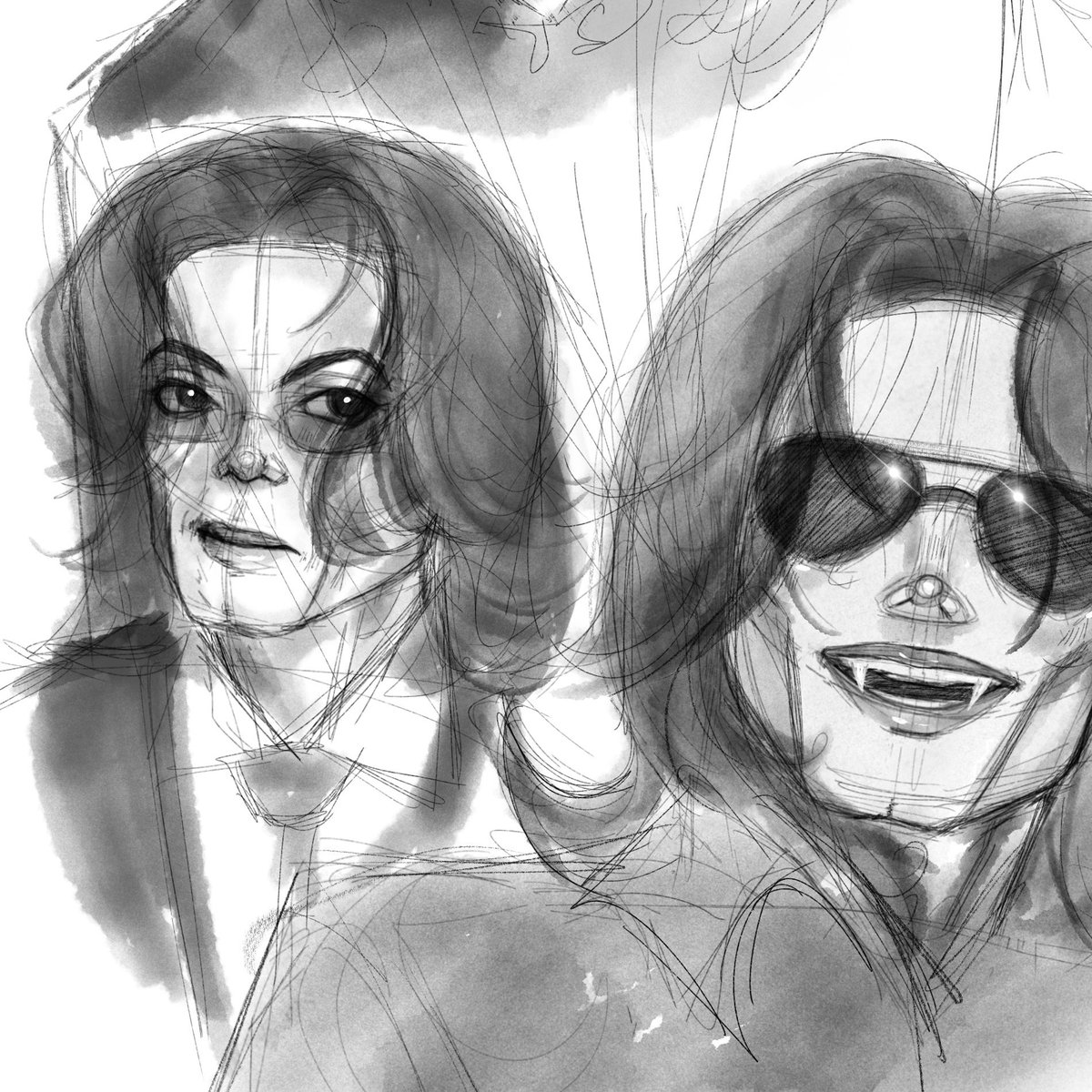 melanchoriley's tweet photo. (vamp👀) michael sketches!! maybe i’ll render these soon #mjart https://t.co/FhHRyspJaU