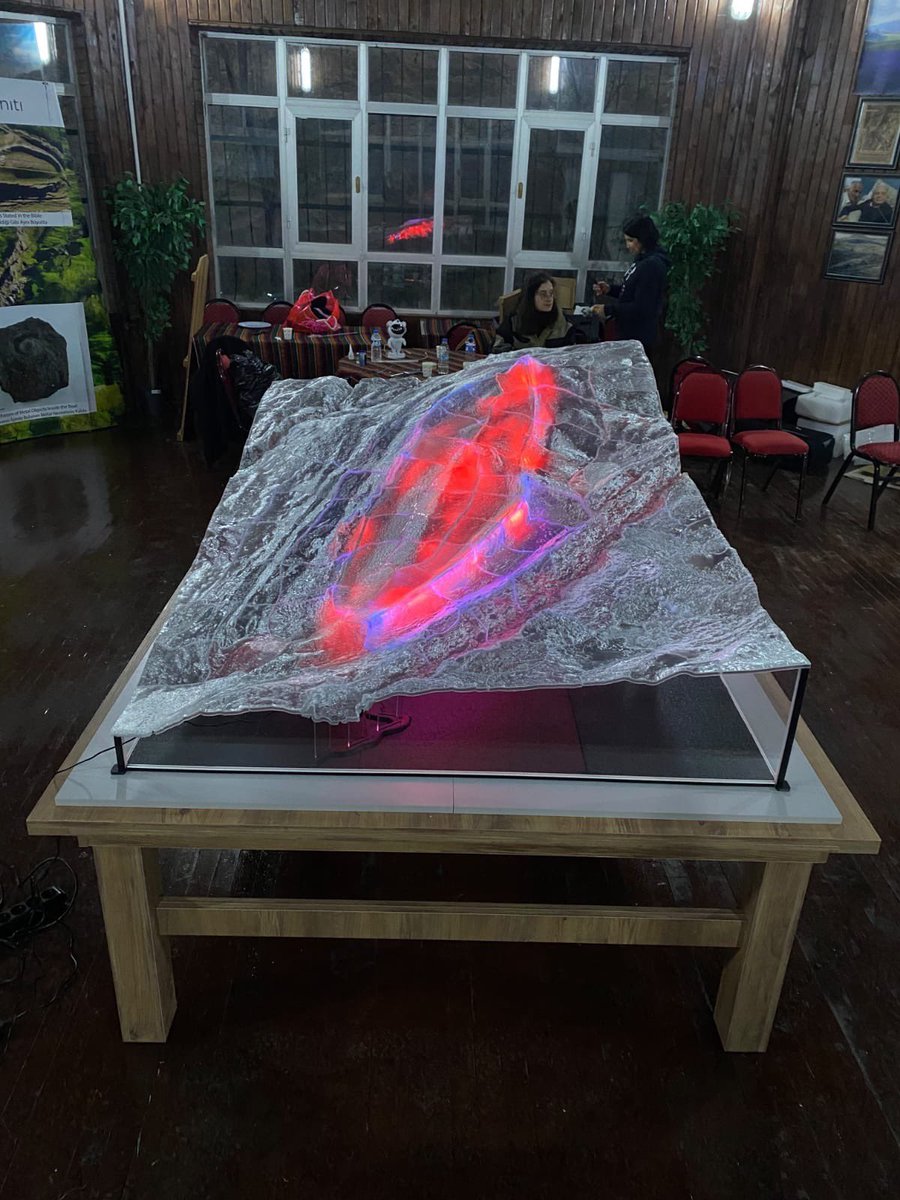 noahsarkscans's tweet photo. A 3d scale model of the Ark as it currently rests has been completed! This model was built using the GPR Data taken at the site. 

A huge thank you to Field Tech for helping us build out this very important 3D display. https://t.co/j9ld5MHQh7