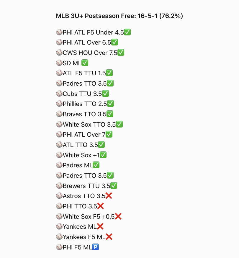 SRCGROUP2K's tweet photo. Free Plays Today? Retweet/Reply
MLB 3U+ Postseason Free: 16-5-1 

5PM MLB Posted to VIP
For All Plays Click  https://t.co/tcmEoflHxd