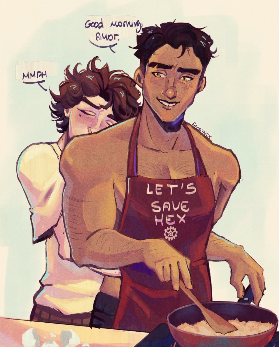 Adorynnx's tweet photo. Jayvik fluff week is exactly what I needed and ofc I'm taking part on it!!

Day 1: Domestic life ♡

#jayvikfluffweek https://t.co/pHgVKe5yEG