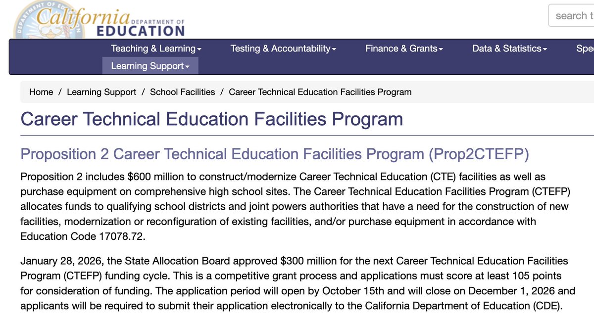 CDEFacilities tweet picture