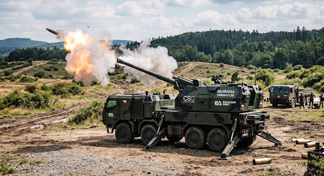 MiklosBorsi's tweet photo. Tüzérségi Metamorfózis 52.
A MORANA 155 mm / L52 önjáró löveg

A cseh Czechoslovak Group (CSG) holdinghoz tartozó Excalibur Army fejlesztette ki Šternberkben. A rendszert hivatalosan a 2022-es párizsi Eurosatory védelmi szakkiállításon leplezték le technológiai demonstrátorként.

Készítette : Borsi Miklós

A fejlesztést a CSG teljes egészében saját forrásból (magánberuházásként) finanszírozta, felismerve, hogy az orosz–ukrán háború kitörése után a NATO-kompatibilis (155 mm / 52 űrmérethosszú), nagymértékben automatizált, kerekes tüzérségi rendszerek iránt globális kereslet alakult ki.

Törzsfejlődés: A cseh-szlovák tüzérségi iskola evolúciója
A Morana nem előzmények nélküli jármű, hanem a csehszlovák tüzérségi tervezőiskola legújabb evolúciós lépcsőfoka:

ShKH vz. 77 DANA (1977): 152 mm / L37-es löveg Tatra 815 8×8 alvázon. Úttörő megoldás volt a fülkéből tölthető, osztott toronnyal, de 4-5 fős személyzetet és keleti kalibert használt.

DANA M1 / DANA M2 (2018–2020): A meglévő DANA platform modernizációja új tűzvezető rendszerrel, jobb hidraulikával és légkondicionált fülkével, de továbbra is 152 mm-es űrmérettel.

DITA (2021): A CSG első radikális szakítása a korábbi elrendezéssel. 155 mm / L45-ös NATO kaliber, teljesen autonóm, személyzet nélküli torony, amely a személyzetet 2 főre csökkentette a vezetőfülkében.

MORANA (2022–): A koncepció kiteljesítése. A DITA autonóm vezérlését ötvözték a teljes értékű 155 mm / L52-es nehézcsővel, moduláris fegyvertoronnyal és egy megerősített, növelt nyomtávú Tatra Force alvázzal.

Részletes műszaki specifikáció
ParaméterGyári adat / JellemzőFőfegyverzet155 mm / 52 űrmérethossz (NATO JBMoU kompatibilis)AlvázMódosított Tatra Force (8×8) központi gerincvázzal, összkerékkormányzássalErőforrás600 LE-s dízelmotor, automata sebességváltó, központi keréknyomás-szabályzó (CTIS)Kezelőszemélyzet3 fő (parancsnok, irányzó, vezető) – mind elöl, páncélozott fülkébenKészenléti lőszerjavadalmazás45 db lövedék és 45 db moduláris hajítótöltet a toronybanTűzgyorsaság6 lövés az 1. percben; folyamatos tűznél 5 lövés/percTüzelési módokEgylövetű, gyorstűz sorozat, MRSI (Multiple Rounds Simultaneous Impact)LőtávolságStandard HE: ~41,5 km; BBase-Bleed / Rocket-Assisted (VLAP): >50 kmKözvetlen irányzásNappal 5 km, éjszaka hőkamerával 3 kmTűzkiváltási időMenetből tűzkész állapotba állás: < 40-50 másodpercVédettségModuláris EA Puma kabin, STANAG 4569 Level 2 (ballisztika + akna) + KBRNMenetkész tömeg~33–35 tonnaHatótáv / Max. sebesség~700 km / 90 km/h műútonÖnálló működés (APU)24V-os segédhajtómű és hidraulikus tápegység (APHU) a toronybanKiegészítő fegyverzetTávirányított fegyverállvány (RCWS) 12,7 mm géppuskával
Mítosz vs. PR vs. Valóság
1. Mítosz: „Ez csak egy átcsövezett DANA.”
Valóság: Teljesen új architektúra. A DANA tornyában kezelők ültek a löveg mindkét oldalán. A Morana tornya teljesen személyzet nélküli, zárt lőszerraktár és töltőautomata, a legénység elöl, egy különálló fülkében dolgozik digitális képernyőkön keresztül.
2. PR-állítás: „Bármely alvázra azonnal felszerelhető moduláris torony.”
Valóság: Bár a torony elméletben független hidraulikával és APU-val rendelkezik (így elvileg MAN vagy lánctalpas alvázra is ráépíthető), a gyakorlatban az integráció, a tömegközéppont-eloszlás és a visszarúgás elnyelése komoly szerkezeti újratervezést igényel minden új platformnál.
3. PR-állítás: „PzH 2000 képesség töredékáron.”
Valóság: Tűzerőben és automatizációban valóban megközelíti a nehéz lánctalpasokat, de a páncélvédettsége alacsonyabb (csak Level 2-es fülke, míg a torony védelme minimális), és nem képes menet közbeni tüzelésre, mint a KNDS RCH 155-öse.
Előnyök és Erősségek
Nagy belső lőszerkészlet: A 45 db azonnal lőhető lőszer kimagasló a kategóriában (összehasonlításképp: az RCH 155 csak 30 db-ot, a CAESAR 18–36 db-ot hordoz).
Kiemelkedő terepjáró képesség: A Tatra lengőféltengelyes, torziós gerincváza és az összkerékkormányzás a 33 tonnás járműnek kiváló manőverezhetőséget ad sárban, mély nyomvályúkban is.
Magas szintű automatizáció és biztonság: A kezelőknek egyetlen lépést sem kell a fülkén kívül végezniük a tűzcsapás leadásához, csökkentve a repesz- és drónkitettséget.
Gyors reakcióidő (Shoot-and-Scoot): 40 másodpercen belüli megállás és első lövés, majd a sorozat után azonnali elmozdulás, ami elengedhetetlen a modern ellentűz-radarok korában.
Hátrányok és Buktatók
Nincs mögötte állami / hazai megrendelés: A Cseh Hadsereg korábban a francia CAESAR 8×8 mellett döntött, így a Moranának nincs hazai referenciaszerződése, ami a védelmi exportpiacon komoly hátrány.
Harctéri tapasztalat hiánya: Még nem vett részt éles konfliktusban, így nem bizonyított a finommechanikai automata töltőrendszer, az optika és az elektronika túlélése intenzív rádióelektronikai zavarás (EW) és sár/por terhelés mellett.
Magas felépítmény és sziluett: A 8×8-as Tatra alvázra helyezett hatalmas automata torony és a hidraulikus kitámasztók miatt a jármű magas profillal bír, ami felderíthetőbbé teszi a felderítő drónok számára.
Méret és stratégiai légi szállíthatóság: A ~34 tonnás össztömeg kizárja a C-130-as kategóriájú szállítógépeket, minimum A400M vagy C-17 szükséges a mozgatásához.
A Morana harctéri tesztelésének hiánya több szempontból is hátrány:
Szenzorok és elektronika túlélése intenzív EW-környezetben: A Morana tele van modern optoelektronikával, távirányító szervókkal és radaros szenzorokkal. Hogy ezek mennyire bírják a masszív orosz rádióelektronikai zavarást (GPS-megtagadás, adatkapcsolat-zavarás), élesben még nem vizsgázott.
Autonóm lőszeradagoló stressztűrése: Egy kiállításon vagy lőtéri bemutatón tökéletesen működő automata töltőrendszer éles harcban sarat, port, rázkódást és folyamatos túlterhelést kap. A harctéren derül ki, hajlamos-e az elakadásra, vagy mennyire bonyolult a hibaelhárítás terepen.

Drónfenyegetettség és passzív védelem: Bár a kezelők zárt, páncélozott fülkében ülnek, maga a személyzet nélküli torony és a benne tárolt 45 db lőszer mekkora túlélőképességgel bír egy FPV-kamikaze drón vagy kazettás lőszer találata esetén, csak éles tapasztalatokból derülne ki.

Azonban a gyártó Excalibur Army / CSG moduláris felépítéssel tervezi, valamint a cég tágabb tüzérségi termékcsaládjának csúcsmodelljét képezi.

1. A Morana moduláris integrációs opciói

A Morana konstrukciós filozófiája a torony és az alváz függetlenítésére épül:

Alapkonfiguráció (Tatra Force 8×8): A prototípus és a standard bemutató modell a négytengelyes Tatra Force (T815-7 sorozat) speciálisan szélesített és megerősített gerincvázas alvázára épül.

Alternatív kerekes alvázak: A CSG a távirányított, autonóm toronymodult exportigény esetén képes más 8×8-as nehéz tehergépjármű-alvázakra is integrálni (pl. MAN, Rheinmetall HX, Scania).
Lánctalpas integrációs koncepció: Mivel a torony teljesen önálló segédhajtóművel (APU/APHU), tűzvezető és lőszeradagoló rendszerrel rendelkezik, a gyártó koncepció szintjén felkészítette a rendszert lánctalpas páncélozott alvázakra történő telepítésre is (hasonlóan a német RCH 155 / Boxer / lánctalpas Boxer megoldásokhoz).

2. A CSG / Excalibur Army tüzérségi termékcsalád összehasonlítása

Házon belül a Morana a korábbi csehszlovák és cseh tüzérségi vonal (DANA, DITA) legfejlettebb tagja:

TípusKaliber / CsőhosszKialakítás / SzemélyzetSajátosságDANA M1 / M2152 mm / L374 fő (osztott toronyban ülő személyzet)A klasszikus ShKH vz. 77 modernizált változatai, régebbi keleti lőszercsaládhoz.DITA155 mm / L452 fő (fülkében ülő személyzet)Könnyebb felépítés, automata torony, de rövidebb csőhossz és kisebb lőszerkészlet (~40 db).MORANA155 mm / L523 fő (páncélozott Puma fülkében)Teljesen zárt, autonóm fegyvermodul, hosszabb cső (nagyobb lőtáv), 45 db készenléti lőszer.

A Morana tehát a zászlóshajó L52-es változat, amely a könnyebb DITA (L45) közvetlen nehéztüzérségi párja a CSG portfóliójában.
A MORANA közvetlen és tudatos konkurenciája az RCH 155 / AGM és az Archer kategóriájának.

Mindkét vonal a modern tüzérség legújabb doktrinális irányát képviseli: teljesen automatizált, távirányított fegyvermodul kerekes alvázon, minimális és védett helyen ülő személyzettel.

Közvetlen összehasonlítás

JellemzőCSG / Excalibur Army MORANAKNDS RCH 155Fegyverzet155 mm / L52 (NATO JBMoU)155 mm / L52 (PzH 2000 cső)Torony típusaSzemélyzet nélküli, távirányított moduláris toronySzemélyzet nélküli AGM (Artillery Gun Module)AlvázTatra Force 8×8 (csővázas, független felfüggesztés)Boxer 8×8 (moduláris páncélozott harcjármű alváz)Személyzet3 fő (védett Puma fülkében elöl)2 fő (védett vezetőtérben elöl)Készenléti lőszer45 db lövedék és töltet a tárban30 db lövedék és töltet a tárbanMenet közbeni tüzelésÁlló helyzetből gyors tűzkiváltás (~50 mp)Képes menet közben is lőni (Fire-on-the-move)Tömeg~33–35 tonna~39 tonna (Boxer alvázzal)VédettségSTANAG 4569 Level 2Akár STANAG Level 4 (alvázfüggő)

Hol ütköznek a piacon?

Közös koncepció: Mindkét rendszer szakított a nyitott platós teherautó-lövegekkel (mint az alap CAESAR vagy Atmos). A kezelők nem hagyják el a zárt, KBRN-védett páncéltestet, a töltést és irányzást teljes egészében automatika végzi.

A Morana előnyei: A Morana jóval nagyobb belső lőszerjavadalmazást hordoz magában (45 vs. 30 db), a Tatra gerincvázas alváza pedig legendásan strapabíró és költséghatékonyabban üzemeltethető, mint a nehéz Boxer modulok.

Az RCH 155 előnyei: A KNDS rendszere kiforrottabb technológiai hátteret tudhat magáénak (PzH 2000 tűzvezető és töltő örökség), rendelkezik a Fire-on-the-move (menet közbeni tüzelés) képességgel, és már komoly megrendelésekkel bír (pl. Nagy-Britannia, Németország, Ukrajna).

A DITA és az RCH 155 ukrajnai jelenléte ezzel szemben azonnali gyári visszacsatolást biztosít a tervezőknek a valós harctéri gyerekbetegségekről — ezt a tapasztalati előnyt a Morana a zárt tesztpályákon nem tudja behozni.

Piaci helyzet és távlati kilátások
A Morana a modern tüzérségi piac legélesebb szegmensében versenyez:

Fő konkurensek: KNDS RCH 155 (Németország/Egyesült Királyság), BAE Systems Archer (Svédország), Elbit SIGMA/Roem (Izrael), Hanwha K9 (lánctalpas alternatívaként).

Piaci réspozíció: A CSG azokat a haderőket célozza meg, amelyek a drága nyugat-európai vagy izraeli tornyok helyett egy robusztus, Tatra alapú, költséghatékonyabb, de teljesen autonóm L52-es rendszert keresnek (pl. Közel-Kelet, Délkelet-Ázsia, kelet-európai partnerek).

Távlati cél: A rendszer folyamatos lőtéri tesztelése, az amerikai hadsereg kerekes tüzérségi (SPH-M) követelményeinek vizsgálata, valamint a moduláris torony önálló licencként vagy más alvázakra (pl. lánctalpas platformra) történő értékesítése.

A CSG (Excalibur Army) magánfejlesztésű projektjeként fut, amelyet a nemzetközi védelmi piacon demonstrátorként és exporttermékként kínálnak:

Cseh Hadsereg (AČR): Bár a rendszert Csehországban tervezték, a cseh fegyveres erők a régebbi 152 mm-es DANA lövegek leváltására még korábban a francia Nexter CAESAR 8×8 beszerzése mellett döntöttek (amelyeket szintén Tatra alvázra szerelnek).

Nemzetközi tenderek és tesztek: A CSG aktívan versenyezteti a Moranát külföldi beszerzési programokban – köztük az amerikai hadsereg kerekes tüzérségi értékelésein (SPH-M) és közel-keleti tendereken.

Különbség a DITA-hoz képest: A könnyebb, 155 mm / L45-ös testvérmodellből (DITA) Hollandia már rendelt Ukrajna számára, míg a nehezebb, L52-es Morana továbbra is a gyártói bemutató- és tesztelési fázisban van.

Az elemzést - értékelést Mesterséges Intelligencia interaktív alkalmazásával készítettem.

Az összefoglaló adatai és megállapításai az alábbi hivatalos gyártói és nemzetközi szakmai forrásokon alapulnak:

1. Hivatalos gyártói források

Excalibur Army / Czechoslovak Group (CSG): A Morana 155 mm L52 hivatalos termékismertetői, adatlapjai és a 2022-es Eurosatory, valamint az IDEX/MSPO kiállításokon közzétett műszaki anyagai (Excalibur Army Product Catalogue & Media Releases).
Tatra Trucks: A Tatra Force (T815-7 sorozat) 8×8-as speciális katonai alváz gyári specifikációi (gerincváz, teherbírás, felfüggesztés).

2. Nemzetközi szakmai és védelmi sajtó
Janes Information Services (Janes Land Warfare / Artillery & Air Defence): Elemzések a Morana autonóm toronymoduljáról, tűzgyorsaságáról, a STANAG 4569 Level 2 védelmi szintről és a piacon betöltött szerepéről.
EDR On-Line (European Defence Review): Helyszíni tudósítások és mélyinterjúk az Excalibur Army mérnökeivel a 2022-es Eurosatory bemutató idején (a moduláris felépítés, hidraulika és az APHU működési elve).
Army Recognition: Részletes technikai adatlapok, fegyverzeti adatok (NATO JBMoU L52 szabvány, 45 db-os lőszerkészlet, MRSI képesség).
Defense News / Shephard Media: Piaci kitekintések, a cseh védelmi ipar exportstratégiája, valamint a cseh hadsereg tüzérségi beszerzéseinek (CAESAR 8×8 döntés) háttere.

3. Haderő- és lőszer-szabványügyi referenciák

NATO JBMoU (Joint Ballistics Memorandum of Understanding): A 155 mm / L52-es lövegballisztikai és lőszer-kompatibilitási sztenderdjei.

AČR (Armáda České republiky) hivatalos közleményei: A cseh hadsereg tüzérségi modernizációs döntései a ShKH vz. 77 DANA leváltásáról.