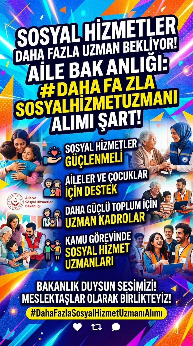 Nahiffhazeran's tweet photo. @tcailesosyal @ntv Sosyal hizmet uzmanları olarak eğitimimizi aldık Atama bekliyoruz.

@ntv
@MahinurOzdemir
@tcailesosyal https://t.co/v34ti6XW49
