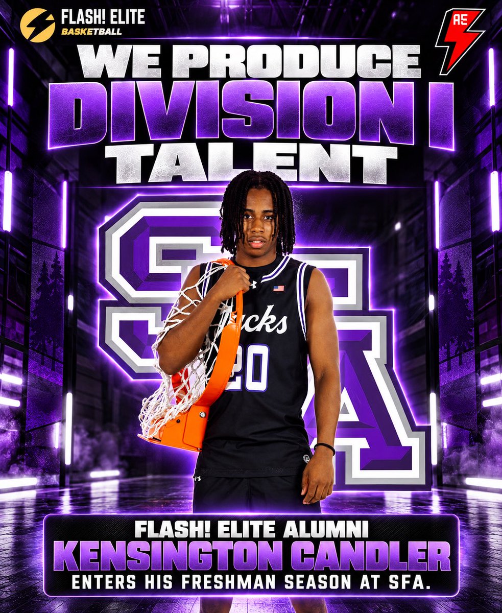 FlashElite2's tweet photo. Another one of our alumni at the D1 level!!! Good luck in your freshman season @SFA_MBB Kensington 🙏 https://t.co/XgHtsxJkTg
