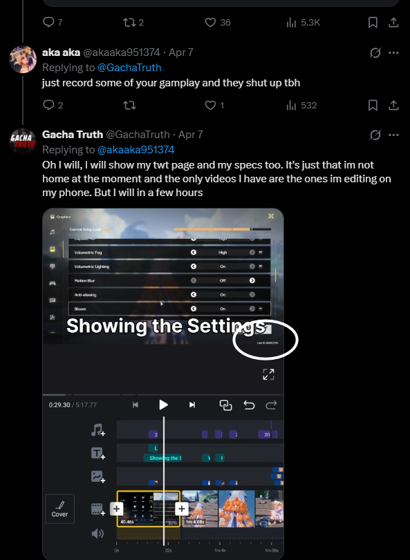 zellenoid's tweet photo. There's a thing in gachatwt where if something happens it's the wuwatwt's fault
For eg:
Throwback to the time when Trepa(acc owner of gachatruth and whiningwaves) himself leaked his own game uid and tried blaming it on Wuwa players to create a drama https://t.co/DEb8OxlUyD