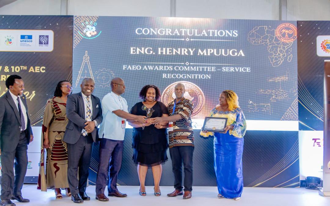 UIPE_Uganda's tweet photo. UIPE congratulates its members and Ugandan innovator recognised at the 12th UNESCO Africa Engineering Week & 10th African Engineering Conference!

Eng. Denis Benon Magezi – Outstanding African Engineering Excellence Award
Loy Abor Achola – Best FAEO-WIE Innovation Showcase 2026

We also recognises the valuable service of its members on the FAEO Nomination and Awards Evaluation Committee: Eng. Henry Mpuuga (Chairperson), Eng. Abenabo Alison Twine (Secretary) and Eng. Byangire Paul Rusoke (Member).

#UIPEUpdates #EngineeringExecellence #congratulations #Engineers #Innovation
