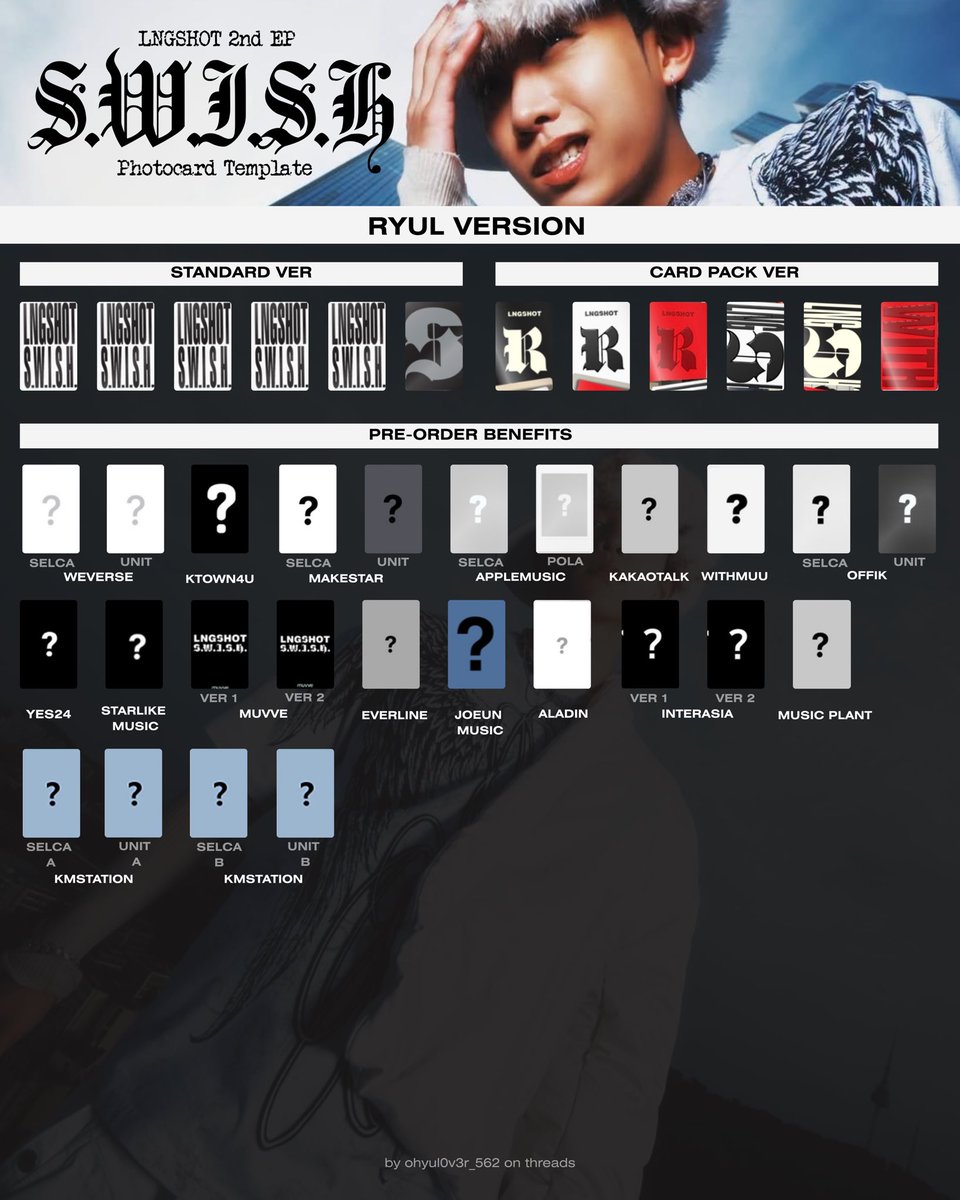 ohyul0v3R's tweet photo. [LNGSHOT EP2 S.W.I.S.H PHOTOCARD TEMPLATE] 
☆ OHYUL/RYUL/WOOJIN/LOUIS ver
☆ 37/? photocards
🔗Link drive dưới cmt 
🏀please give credit when reposting ! ! tksm
#LNGSHOT #롱샷 #OHYUL #RYUL #WOOJIN #LOUIS 
#LNGSHOT_SWISH #photocard https://t.co/35NZzHCdr8