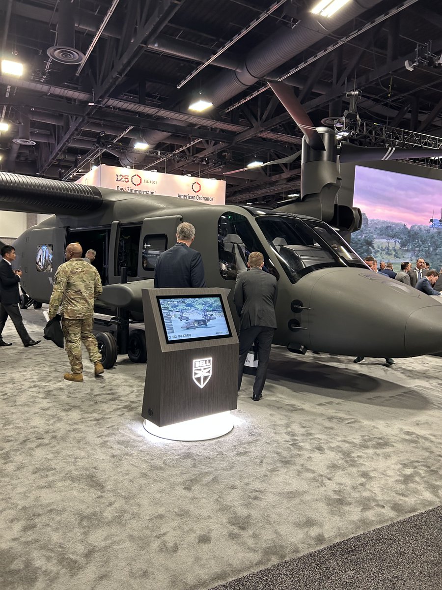 BellFlight's tweet photo. Engineered for the modern battlefield, built for the warfighter. See the Bell 407M and MV‑75 Cheyenne up close at @AUSAorg this week.
#ArmyModernization #AUSA2026 https://t.co/t1HIiVbd9G