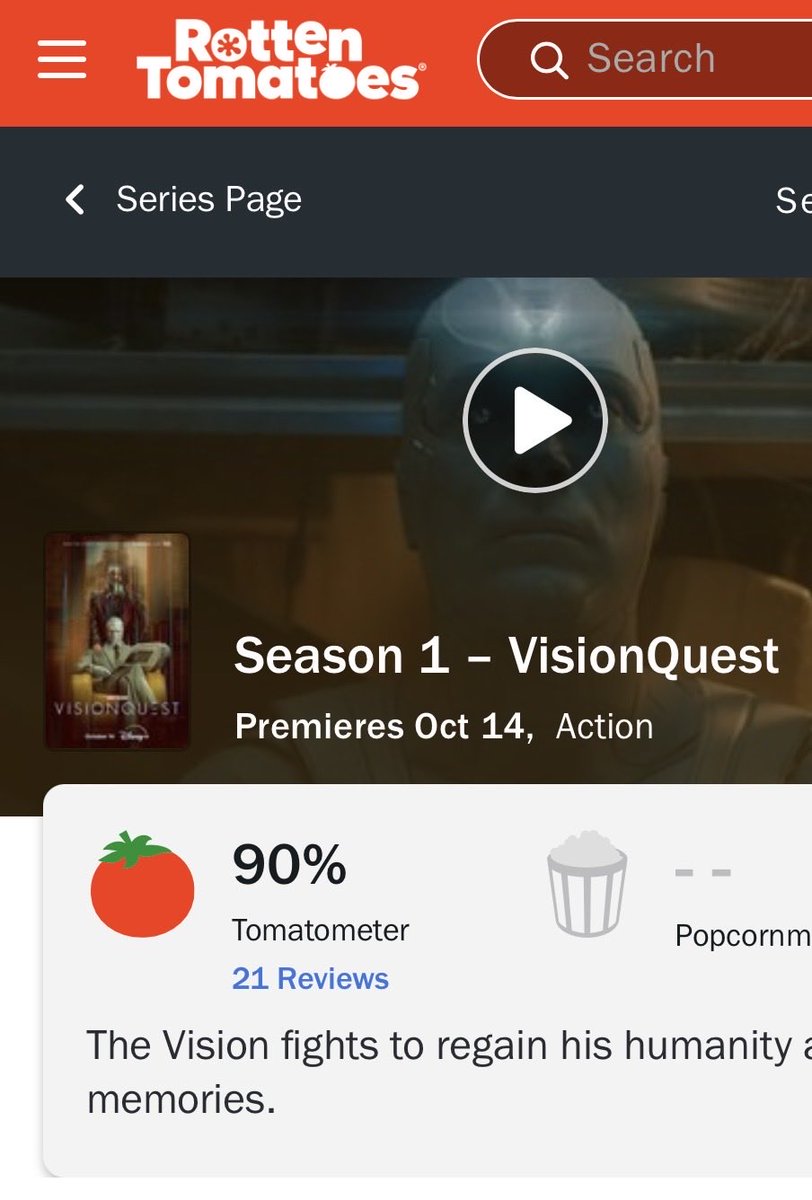 CultureCrave's tweet photo. ‘VisionQuest’ debuts to 90% on Rotten Tomatoes — based on 21 reviews 🍅 https://t.co/GQuU2YUZVN