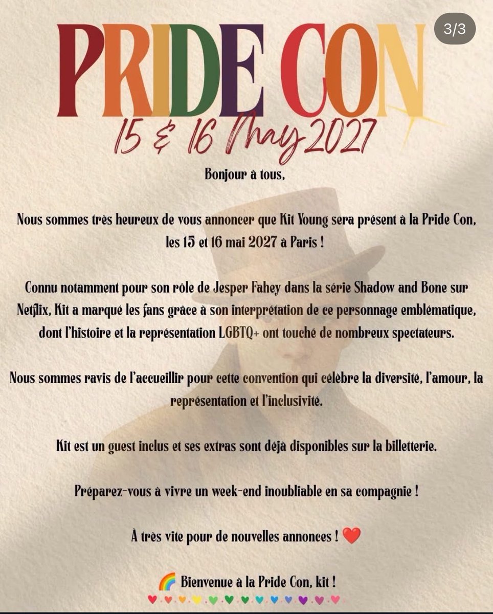FrConventions's tweet photo. Kit Young sera à la #PrideCon de @Union_Conv https://t.co/N8unXuRbbs