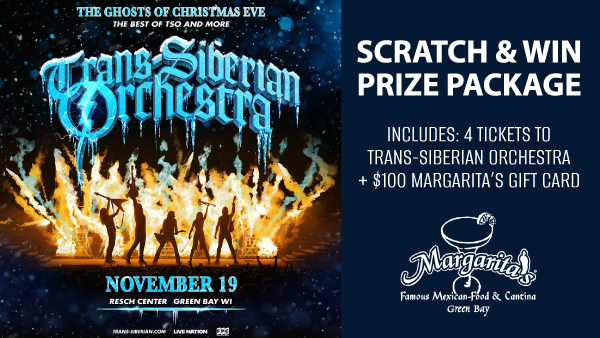 reschcomplex's tweet photo. Trans-Siberian Orchestra Tickets? Sounds like a holiday win to us🤩

Scratch for your chance to win 4 tickets plus a $100 Margarita's of Green Bay gift card!

Enter Here: https://t.co/gqz2cgVDnM https://t.co/99pxWkvdtu