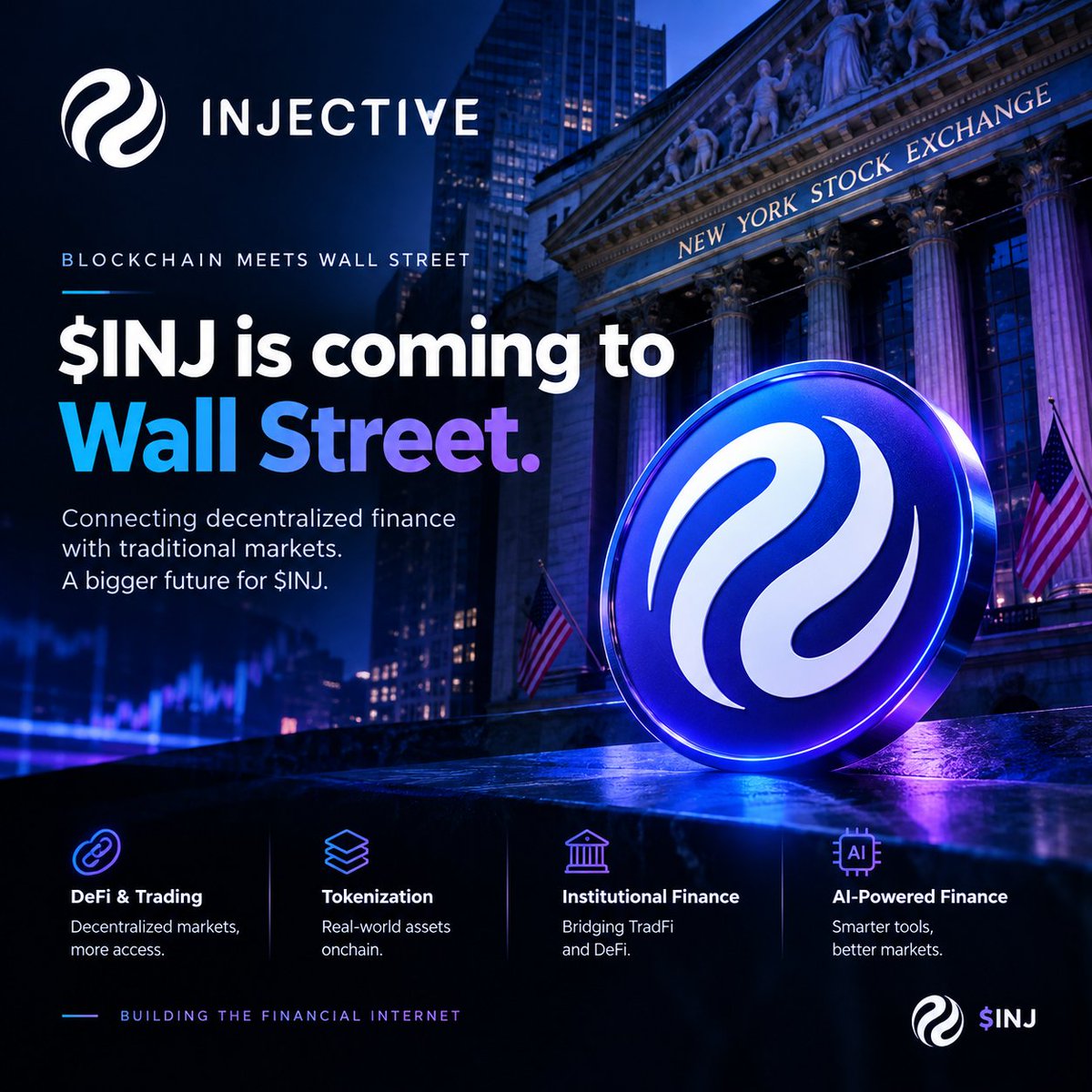 mirabeljoel97's tweet photo. @Injective just dropped an interesting message: $INJ is coming to Wall Street.

This could be a big step toward connecting crypto with traditional finance.

Let's look at why this matters. 👇 https://t.co/oUv9Sy4RWL