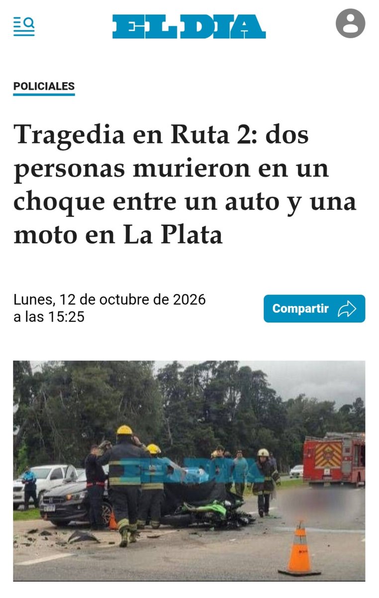 MRosaMansillaa's tweet photo. En Ruta Prov. 2 @Julio_Alak, hoy se perdieron otras 2 vidas. @Kicillofok le dio luz verde al aumento de peajes esta semana, pero AUBASA se olvida de la Seguridad Vial. ESTO NO PASA AHORA, ES HACE AÑOS EN #LaPlata. Mas las picadas clandestinas. Me olvido que Usted está de campaña. https://t.co/2sAM3FkPPi