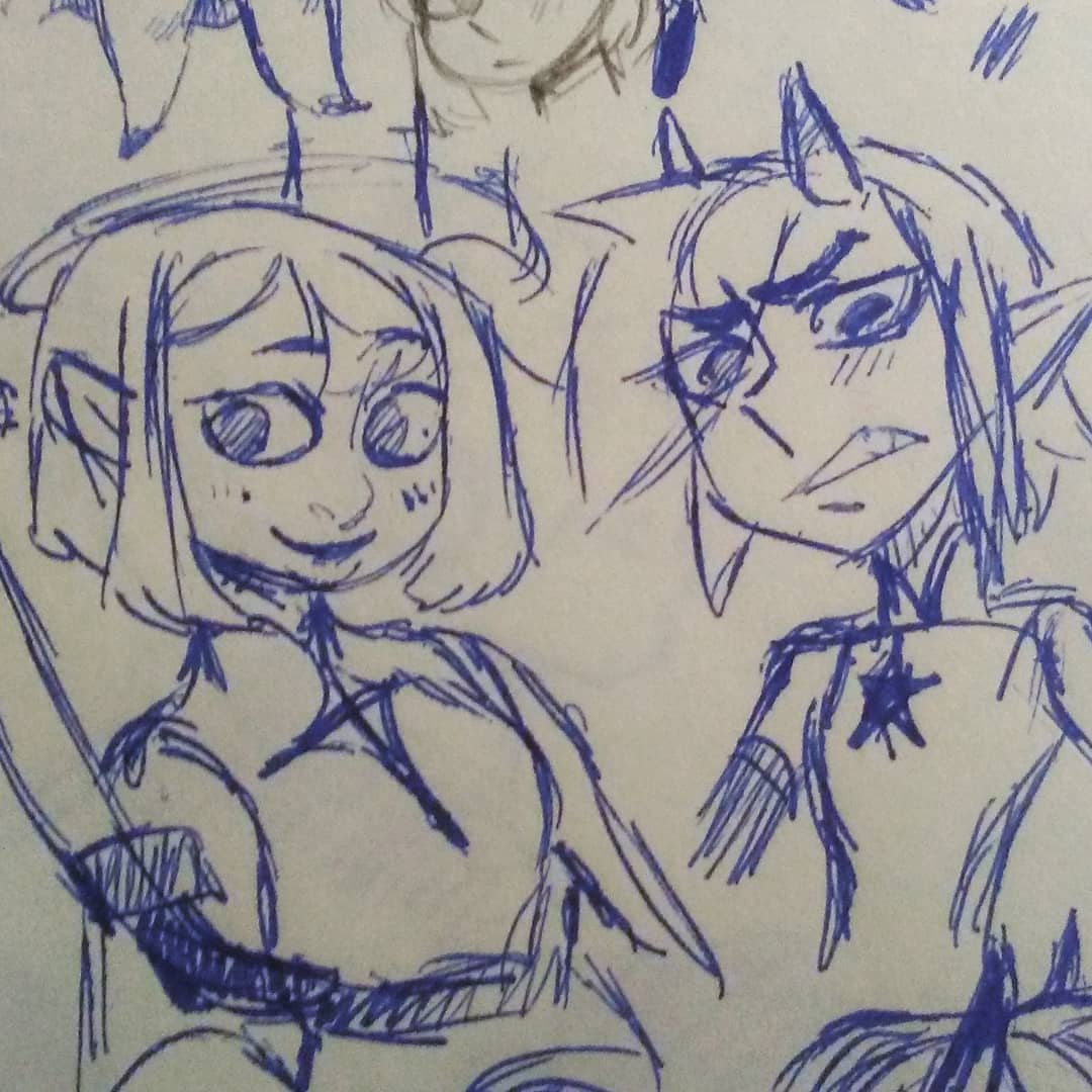 PerseNvSullipFJ's tweet photo. I’ve been so busy lately, so here’s a small doodle of my angel and demon OCs. They still need names, honestly. https://t.co/Gv6SU3plrH