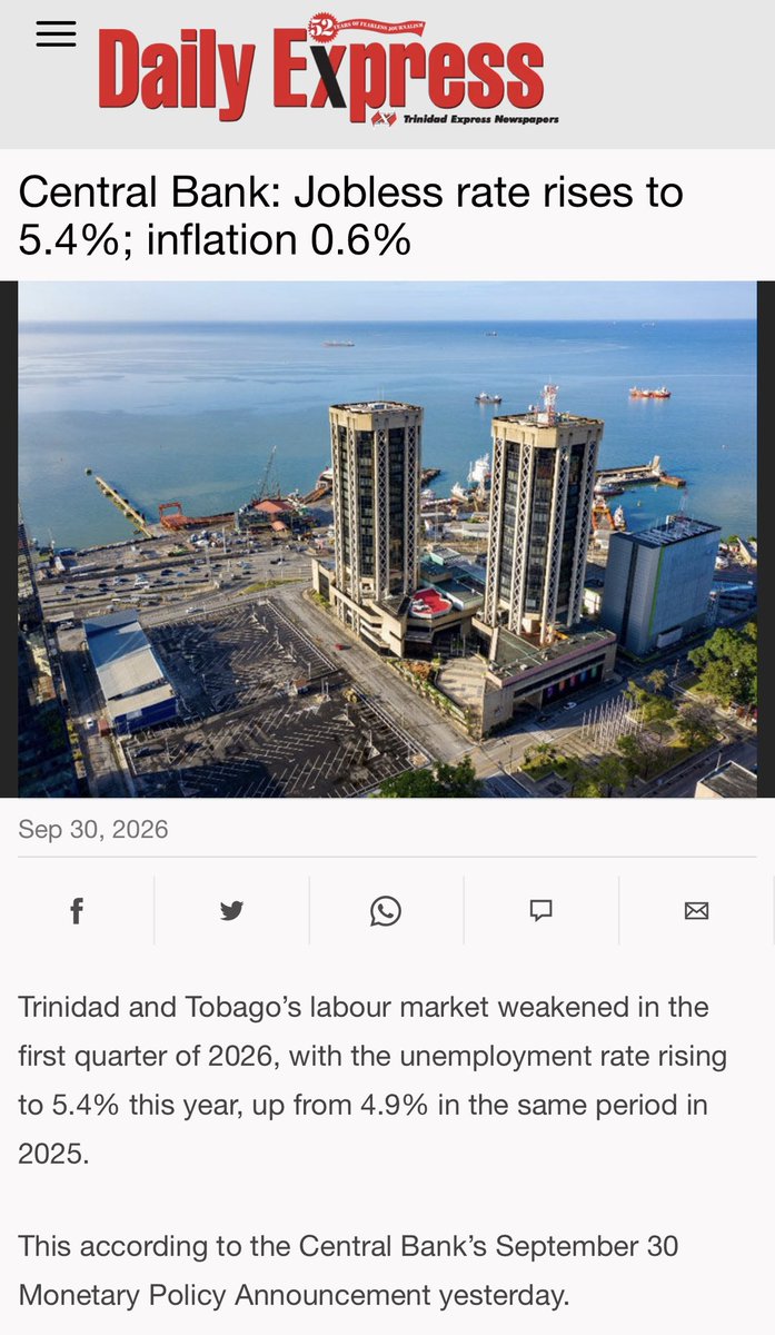 nigelqu_'s tweet photo. Not the opposition but Central Bank figures places unemployment at 5.4%, up from 4.9% from the same period last year. https://t.co/2grZkhEdda