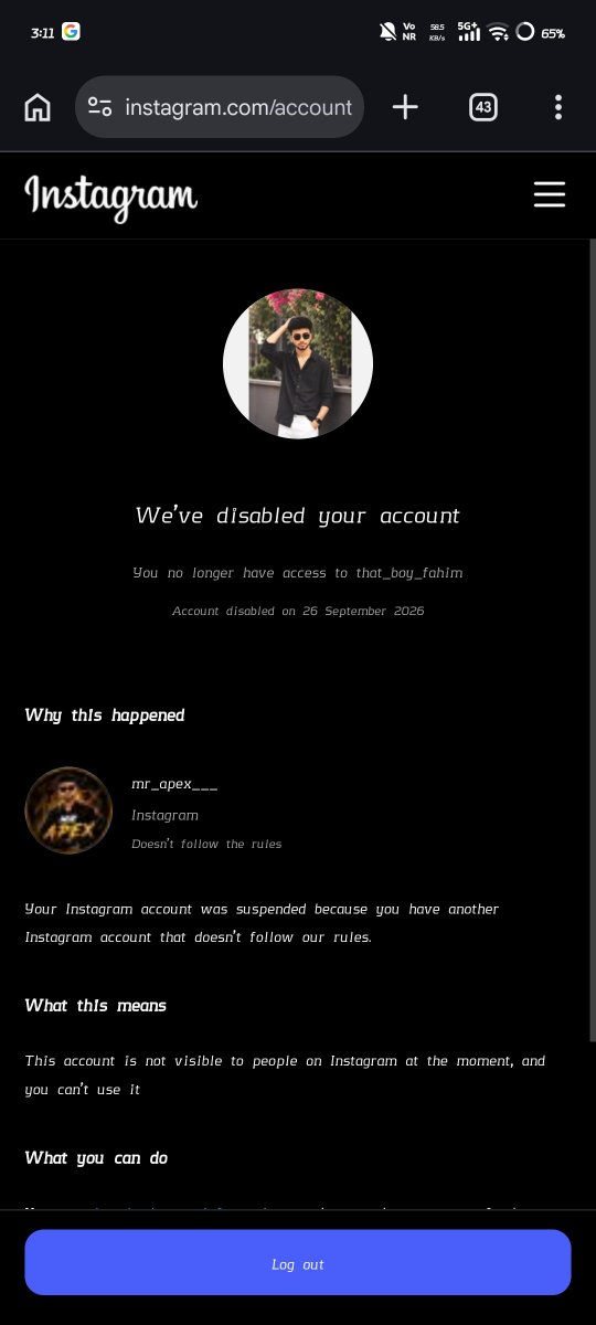 FahimOfficial79's tweet photo. @MetaNewsroom @InstagramComms @Meta @instagram
@finkd "My IG @mr_apex___ disabled for Fraud and Deception by mistake (shayari content), Aadhaar blur caused verification fail, appeal option ended. Request review for India grievance @that_boy_fahim also affected."
Link: https://t.co/FOra2sbVJI https://t.co/CfAp3qgdbO