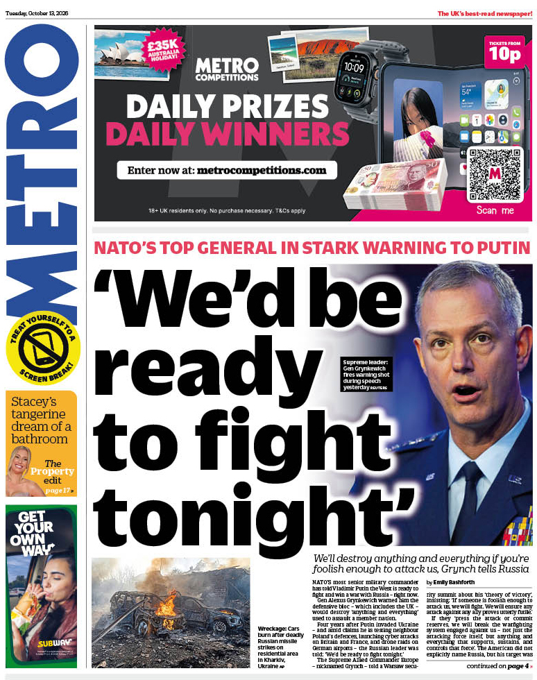 MetroUK's tweet photo. #TomorrowsPaperToday https://t.co/bkvOGF1HfG