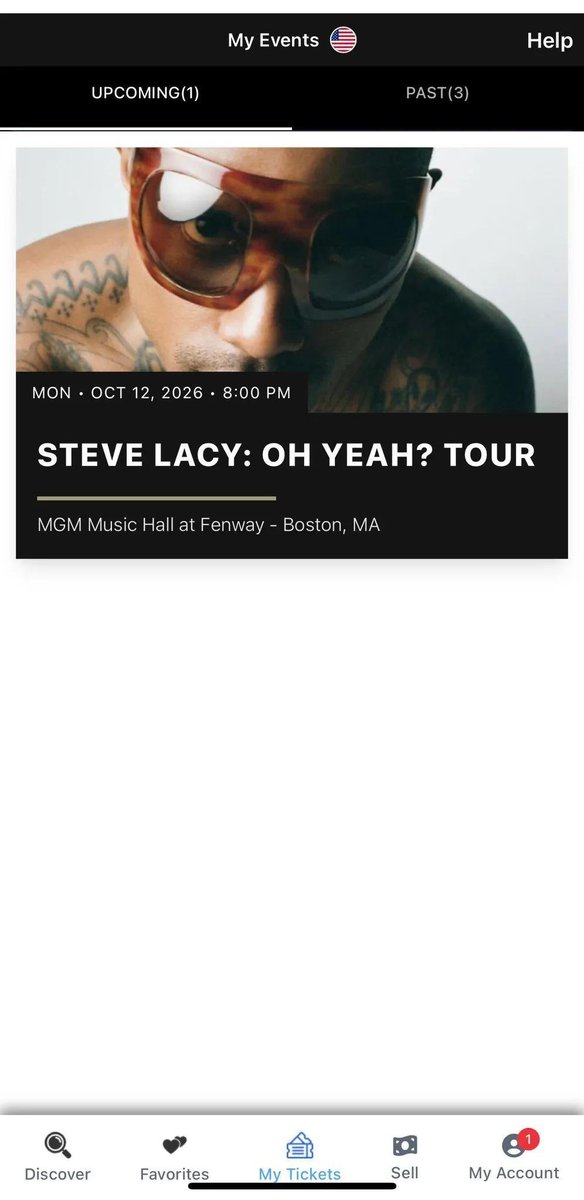 Alvarez_7890's tweet photo. WTS: 4 Steve Lacy – OH YEAH? TOUR Tickets

Selling 4 tickets for Steve Lacy’s OH YEAH? TOUR today, Oct 12, at 8 PM at MGM Music Hall at Fenway, Boston.

* Seats: Section 201, Row G — 4 tickets together
* Price: $100 each
* Transfer:Ticketmaster
#ohyeah #stevelacy #wts #boston https://t.co/BZhTktGNYz