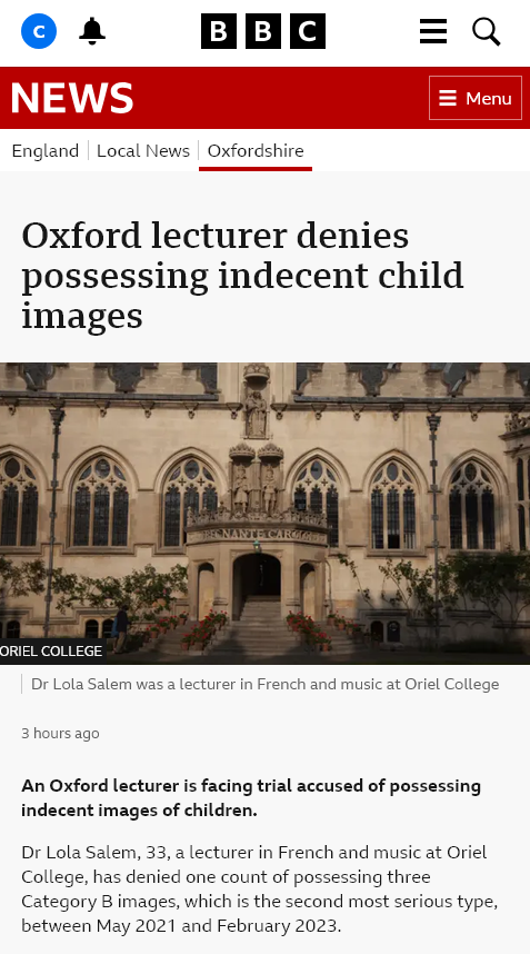 Politocrit1's tweet photo. ⚠️BREAKING⚠️

BBC has FINALLY decided to report on MICHAEL GOVE'S "former girlfriend" Dr Lola Salem being CHARGED for possession of CHILD ABUSE images.

Had it not been for X, this news story would have been COVERED UP!

Link: https://t.co/Imi5fcNtlO https://t.co/zUwq8Rtet7