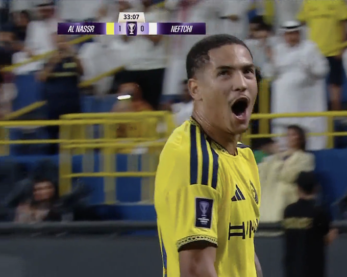 OleehSport's tweet photo. 🚨🔥 النصر يتقدم على نفتتشي بهدف أنجيلو! 💛💙

⚽️ جوووووووووووووووول! أنجيلو يفتتح التسجيل للعالمي بتسديدة رائعة، ويمنح النصر التقدم بنتيجة 1-0! 🤩💥

#النصر #أنجيلو #دوري_أبطال_آسيا_للنخبة #AlNassr #Angelo https://t.co/z59eukalRM