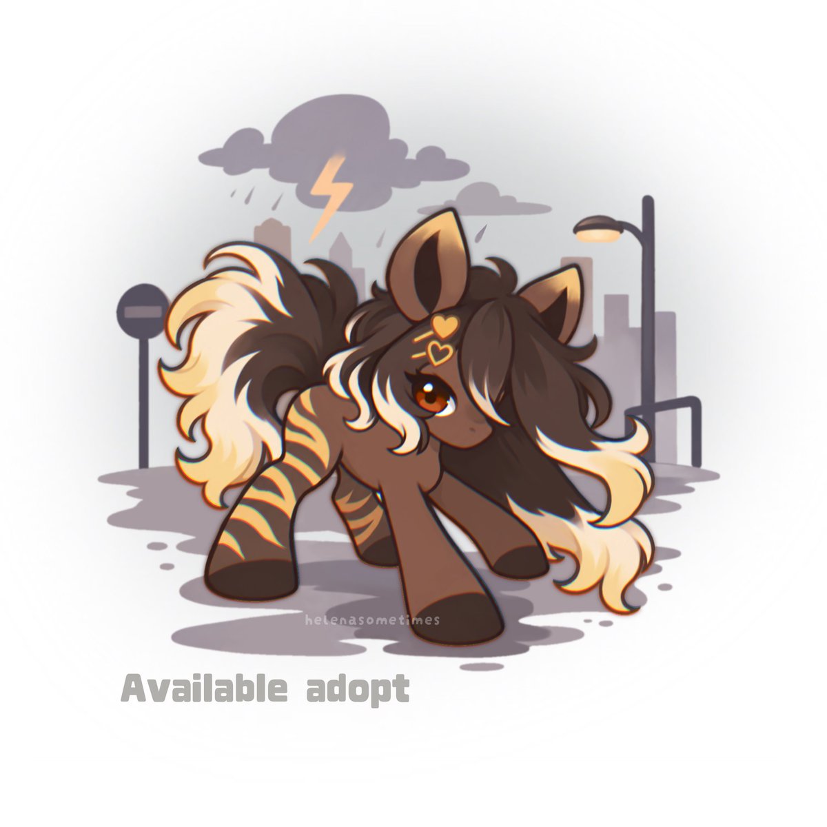 SometimesHelena's tweet photo. I’ve just opened commissions for this type of artwork! 2 slots Here’s an example~ ♡
Btw meet Amber Storm! She’s available for adoption for €15 🤎⚡️ #adoptable #mlpart #mlp https://t.co/BokJqPVDpr