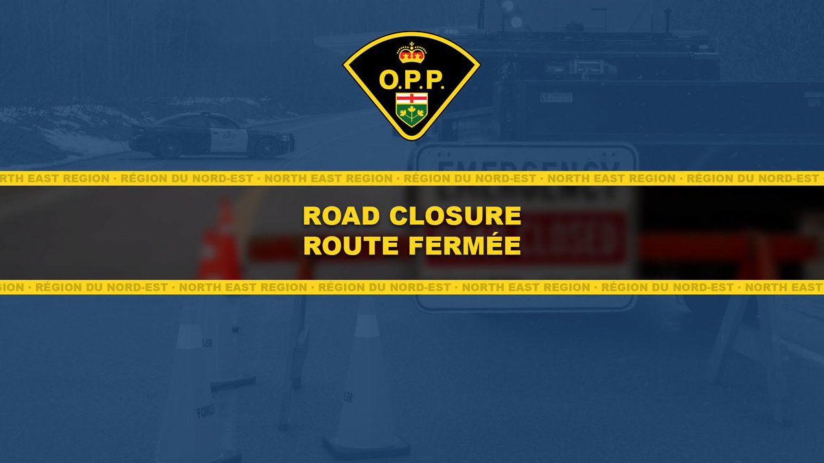 OPP_NER's tweet photo. HIGHWAY CLOSURE: Highway 11 in Tilden Lake is closed in both directions between Collins Road northbound and Highway 64 southbound due to a serious collision. Injuries are being assessed. Motorists should avoid the area as the closure is expected to be lengthy. ^pia
~
FERMETURE D’AUTOROUTE : L'autoroute 11 à Tilden Lake est fermée dans les deux sens entre Collins Road (en direction nord) et l'autoroute 64 (en direction sud) en raison d'une grave collision. On évalue actuellement l'état des blessés. Les automobilistes sont priés d'éviter le secteur, car la fermeture devrait durer longtemps. ^pia

#NorthBayOPP