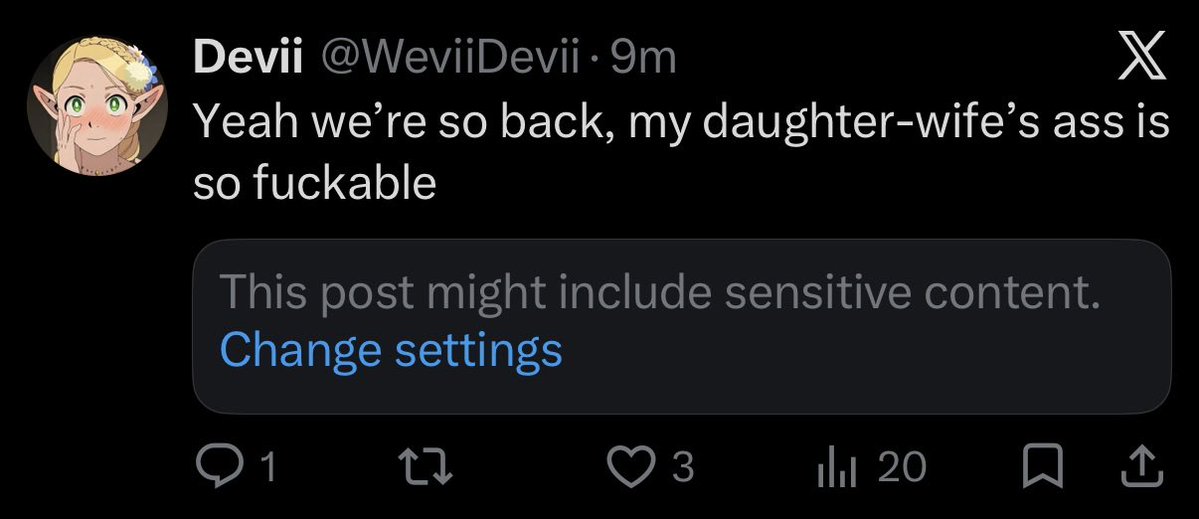 WeviiDevii's tweet photo. Suck my cock Twitter, let me view my daughter-wife’s butt https://t.co/2VTMs6IRCN
