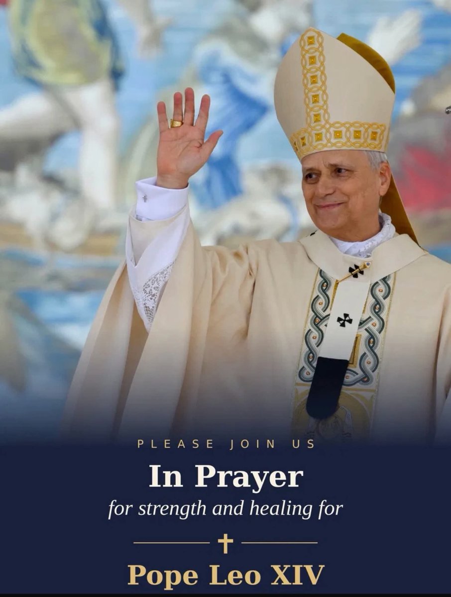 Giuseppa9169974's tweet photo. #GoodEvening ✨
We pray for the health of our beloved Pope Leo XIV. May God guide healthcare workers to good success. In Jesus' Name. Amen.
🙏✝️❤️🙌🌿🕯️📿 https://t.co/ydvadVWGyM