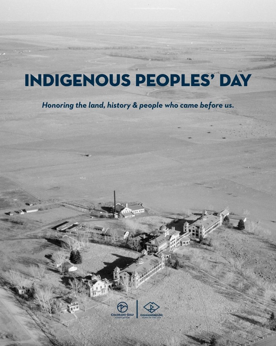 ColoGolf's tweet photo. Today, we recognize Indigenous Peoples’ Day and honor the land, history and generations of Indigenous peoples who came before us.
@CommonGroundGC1 https://t.co/w3dLdO7d3p