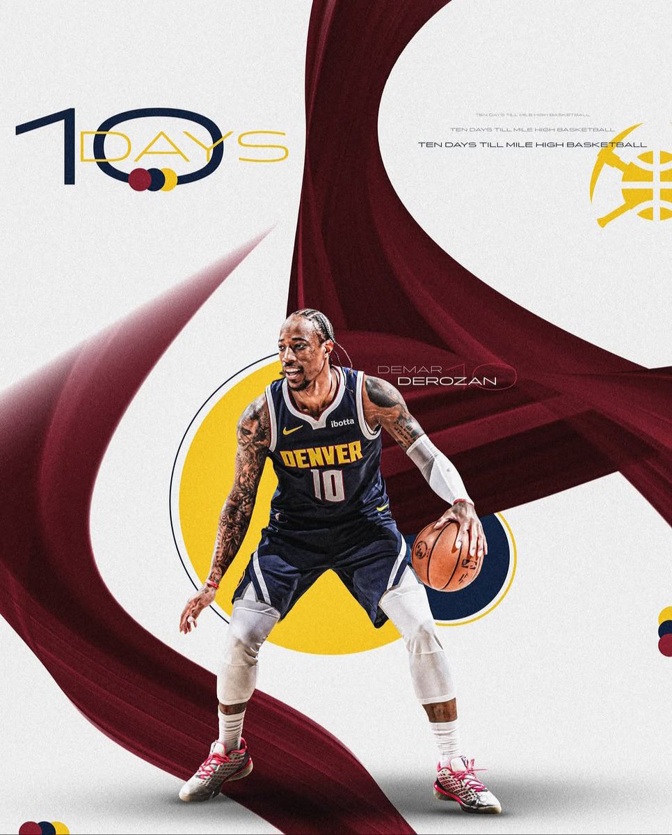DeRozanFR's tweet photo. J-🔟 avant le retour des matchs officiels ! 

@nuggets #MileHighCity https://t.co/fVerpKomQO