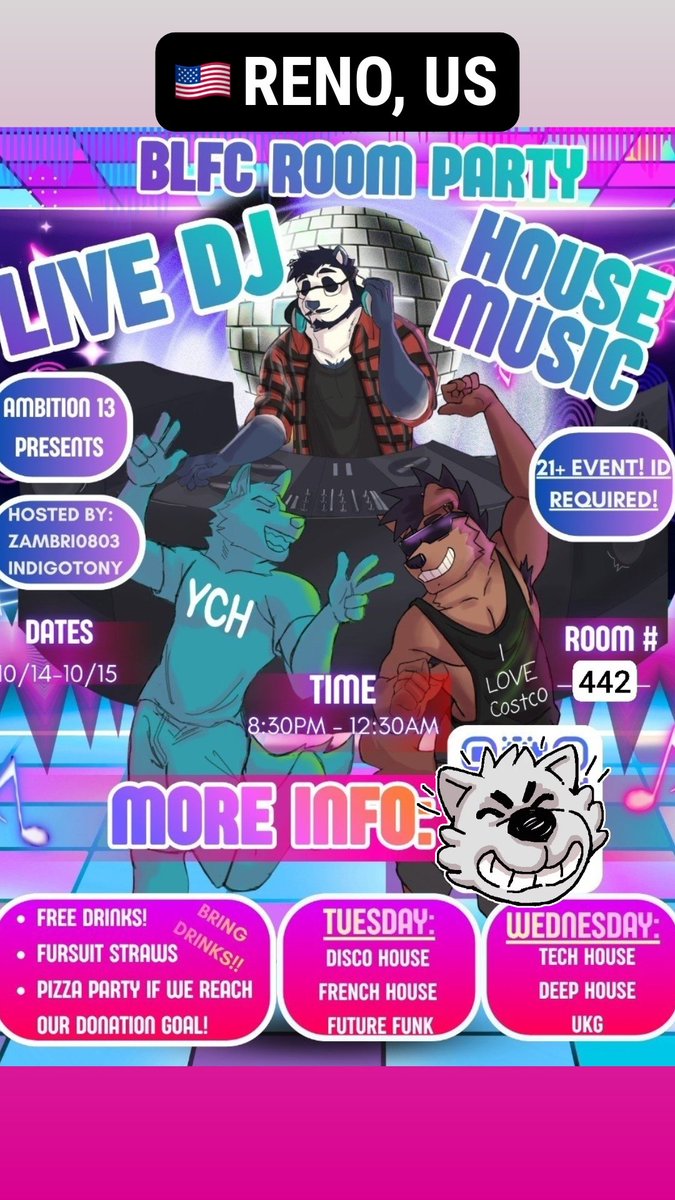 CompanyMutt's tweet photo. BLFC 2026 ROOM PARTY, if you're attending and wanna stop by! Room:442 Floor:4 https://t.co/D3e2FrFZRY