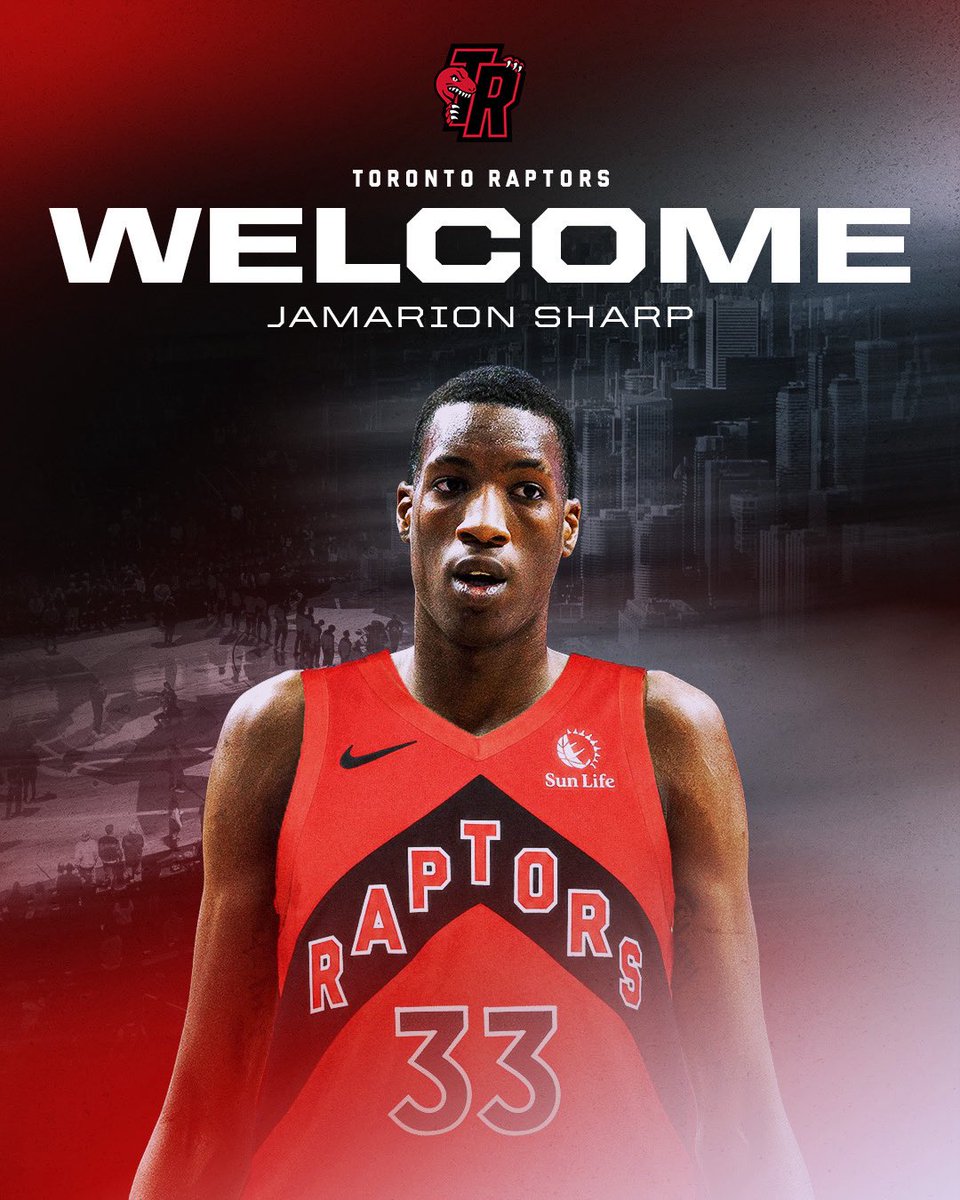 Raptors's tweet photo. Welcome to the 6ix, Jamarion! 🦖 https://t.co/NW5q2JjwsJ