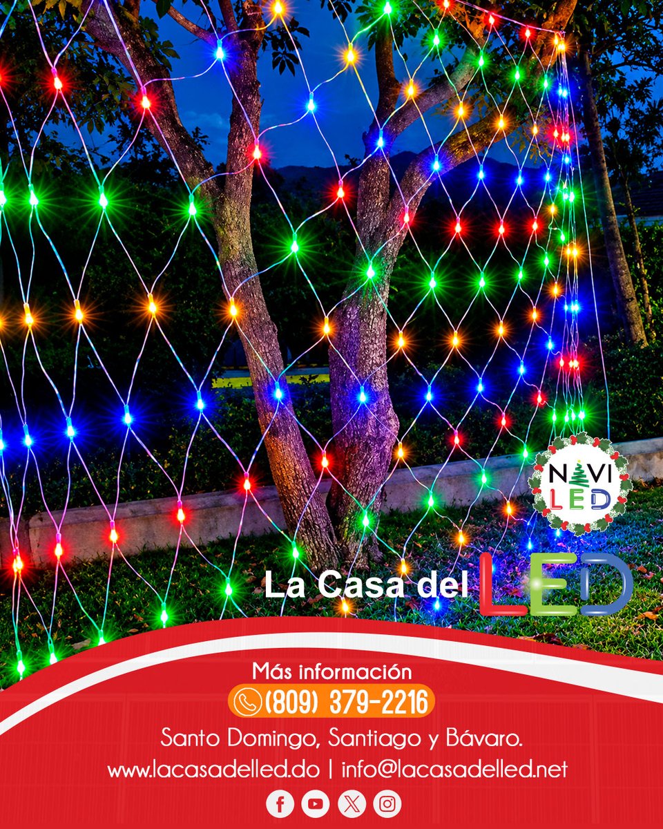 LaCasadelLEDLat's tweet photo. Malla Navideña LED para Exterior.
Entrega inmediata ✅
Contáctanos!!
WhatsApp +1 (829) 420-5090
Tel.: (809) 379-2216
Cotizaciones: info@lacasadelled.do
#naviled #naviledrd #navidad2026 🎄 #airbnb #santodomingo #santiago #puntacanabeach #lucesnavideñas #distritonacional #LED https://t.co/ZlPUgRKzKg
