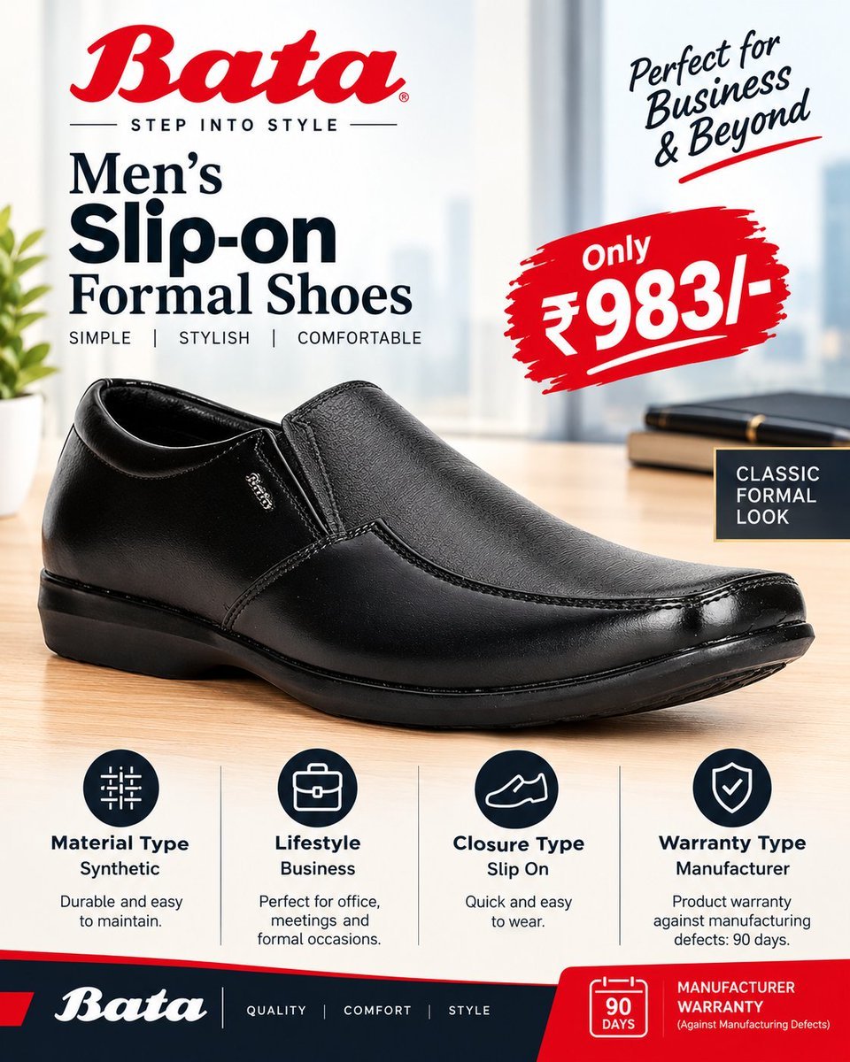 Yourmhmstore's tweet photo. ๐ MHM Store โ Bringing you amazing online deals every day!
๐๏ธBata Menโs Slip-On Formal Shoes for Business Office Wear
๐ฐPrice: โน983/-
๐ Buy Now: https://t.co/4B8ODaKJJA
#flipkart #onlineshopping #amazon #myntra #meesho #menshoes #mhmstore #ShoppingOnline #limiteddeal https://t.co/6GsMdGK9R4