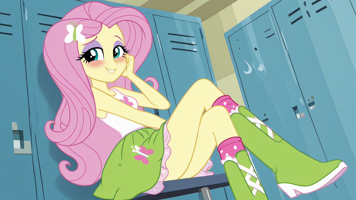 Pillguy7's tweet photo. Flutters is so pretty!! If she was in my highschool, I’d definitely grow a secret obsession. Maybe even fall behind on my grades cause of it. 😅 #equestriagirls 🦋 https://t.co/8rxQoudVn0