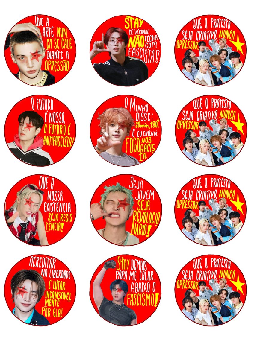 lavis_143's tweet photo. Fiz alguns adesivos do skz pra colar por aí, e vou disponibilizar pra quem quiser usar também!
 É só imprimir e sair colando🙃
Vou deixar todos os modelos individuais nos comentários!!! 
Cartelas:
#FandomsComLula 
#Eleicões2026  #Elenão
#STAYsComLULA https://t.co/R62Hyuwasr