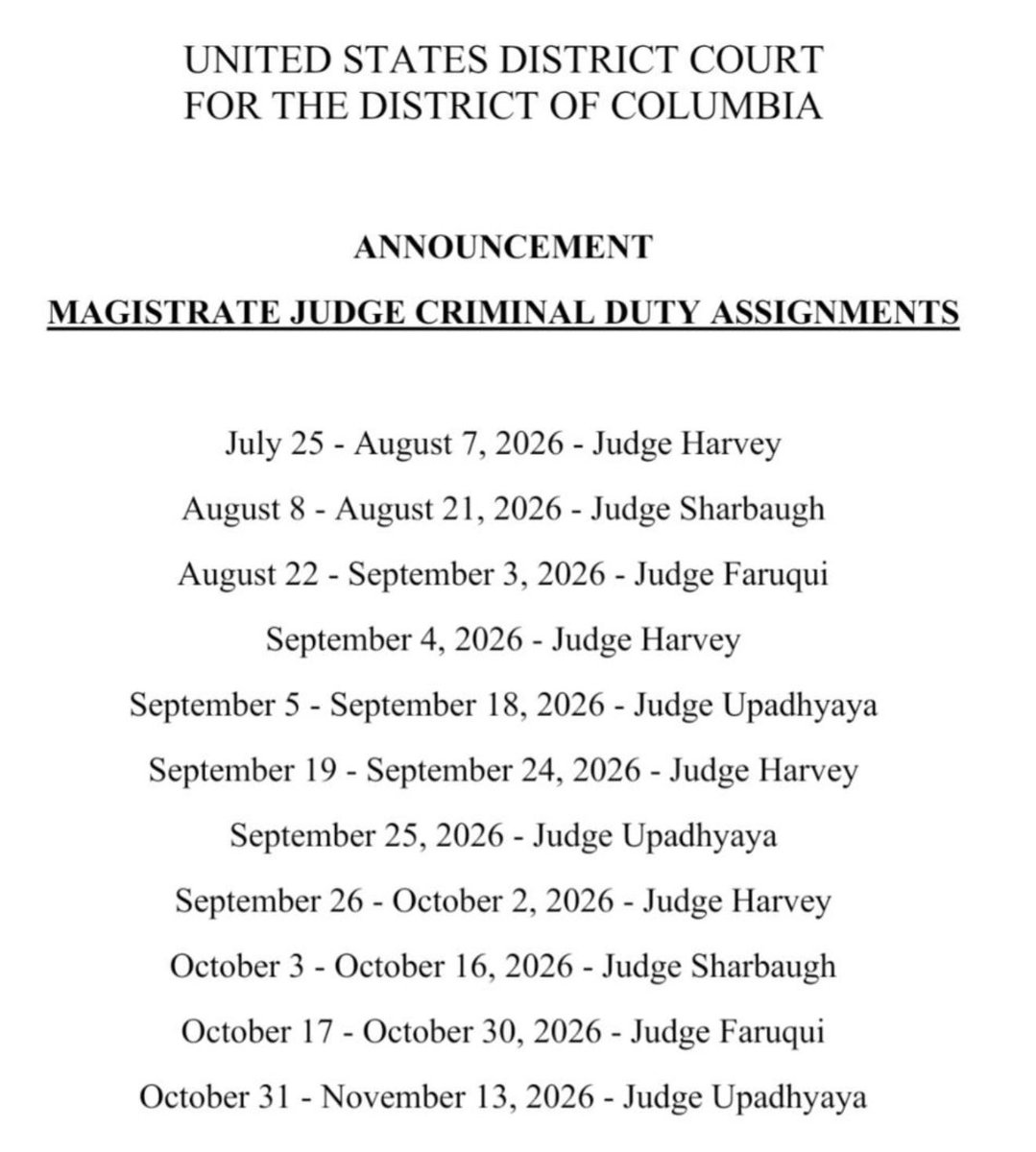 mrddmia's tweet photo. According to the DC U.S. District Court’s public website, DC U.S. Magistrate Judge Matthew Sharbaugh would have signed the search warrant of Ilhan Omar’s DC home.

Judge Sharbough, picked by the Democrat-controlled DC federal court at the end of the Biden administration, previously twice clerked for DC Obama Judge Robert Wilkins.

https://t.co/72rPM7TtuL

https://t.co/7sINlTw0eq