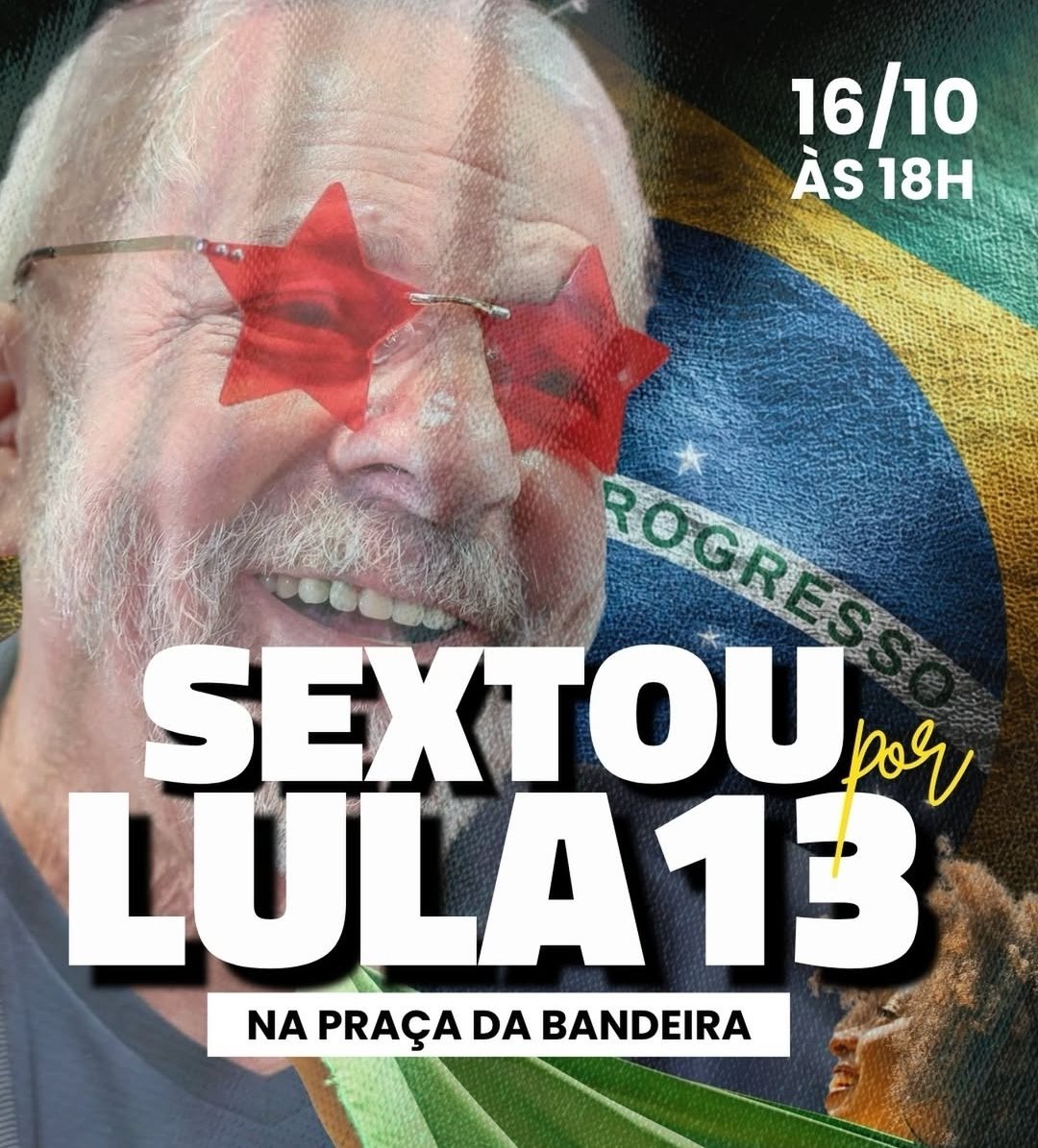BrigadaSorocaba's tweet photo. 🌟 Sorocaba é terra de Lula! Essa semana vamos ter dois grandes eventos na nossa cidade rumo a vitória no 2° turno 🔥 🚩

TERÇA 13/10: ATO COM BOULOS - FREI BARAÚNA AS 18H

SEXTA 16/10: SEXTOU POR LULA 13 - PRAÇA DA BANDEIRA 18H https://t.co/W4fZBMCVRE