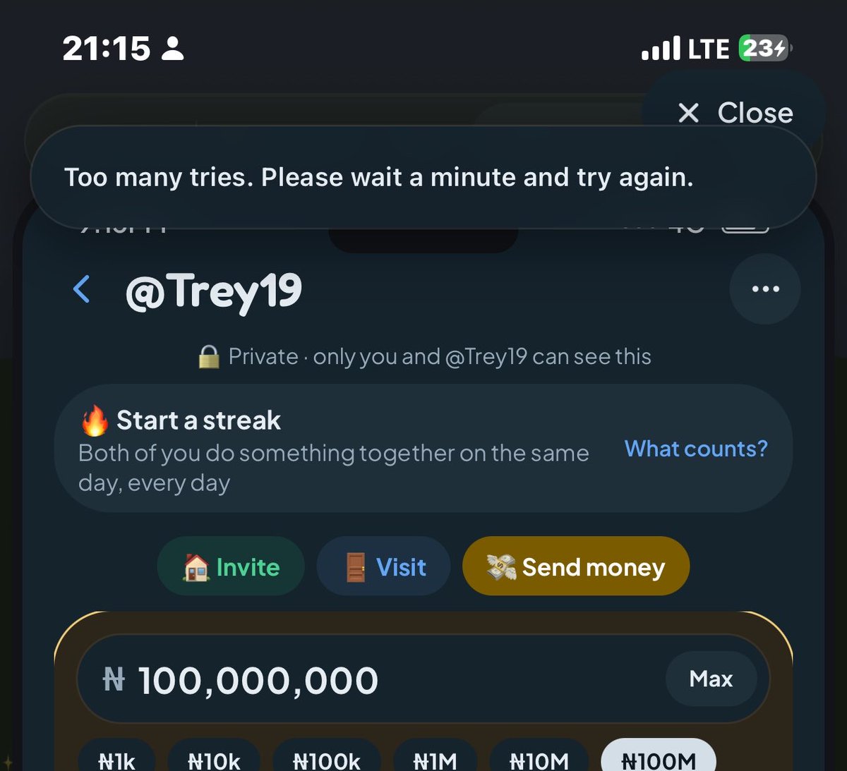 Bencho_029's tweet photo. @Shalom_HeyEliy Hello @Shalom_HeyEliy  can you please fix this thing and let us be able to send money once 🤦🏽‍♂️ the thing de rage bait me 🥹🫩 https://t.co/QJ2bqIUMP1