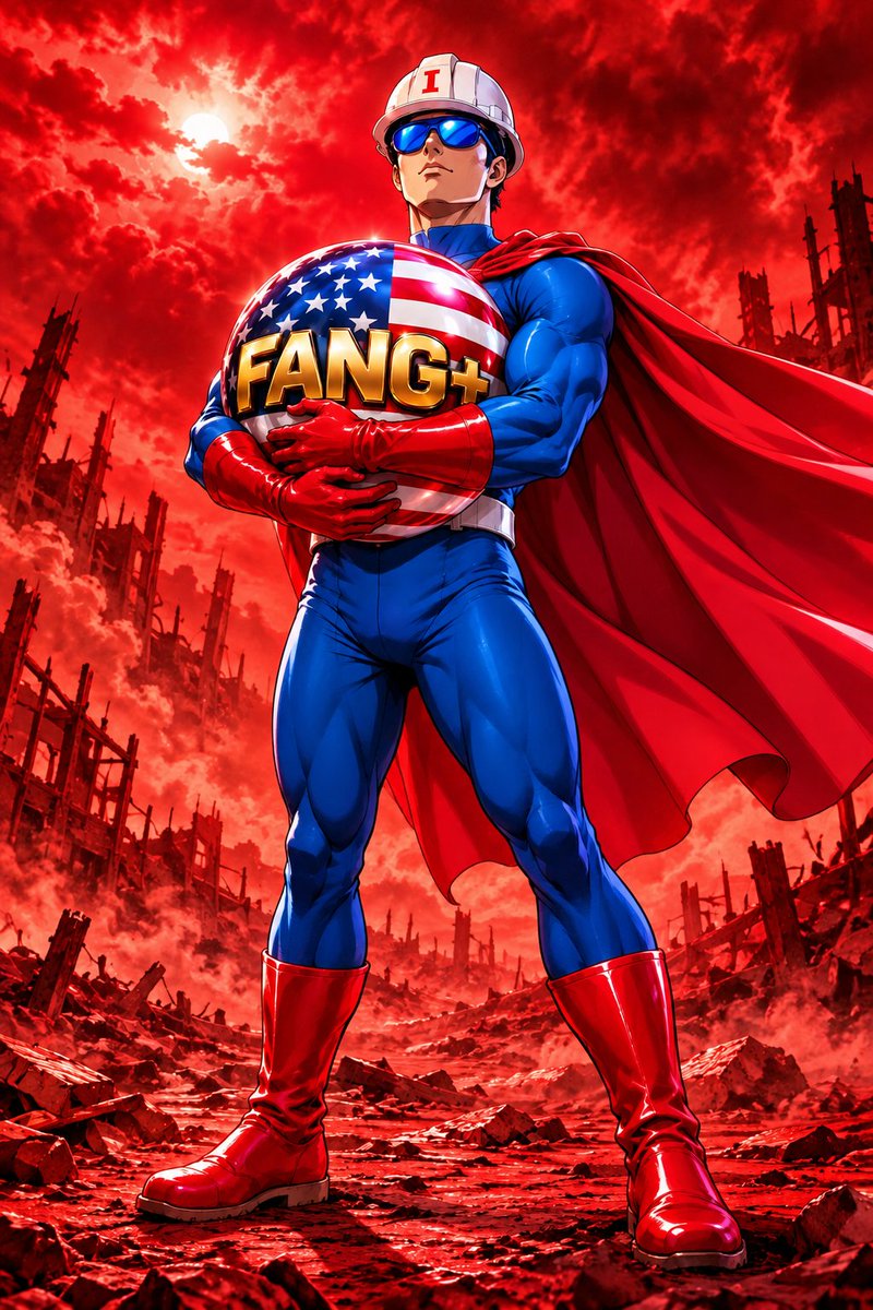 INDEXMAN921's tweet photo. おはいんでっくす🦸‍♂️

FANG+下落⤵️🇺🇸

こうした調整を繰り返しながら、株価は長期的に上昇していきます！🚀

短期的な値動きに一喜一憂せず、今は焦らず、淡々とガチホあるのみです！💪 https://t.co/Cwi2P9oKig