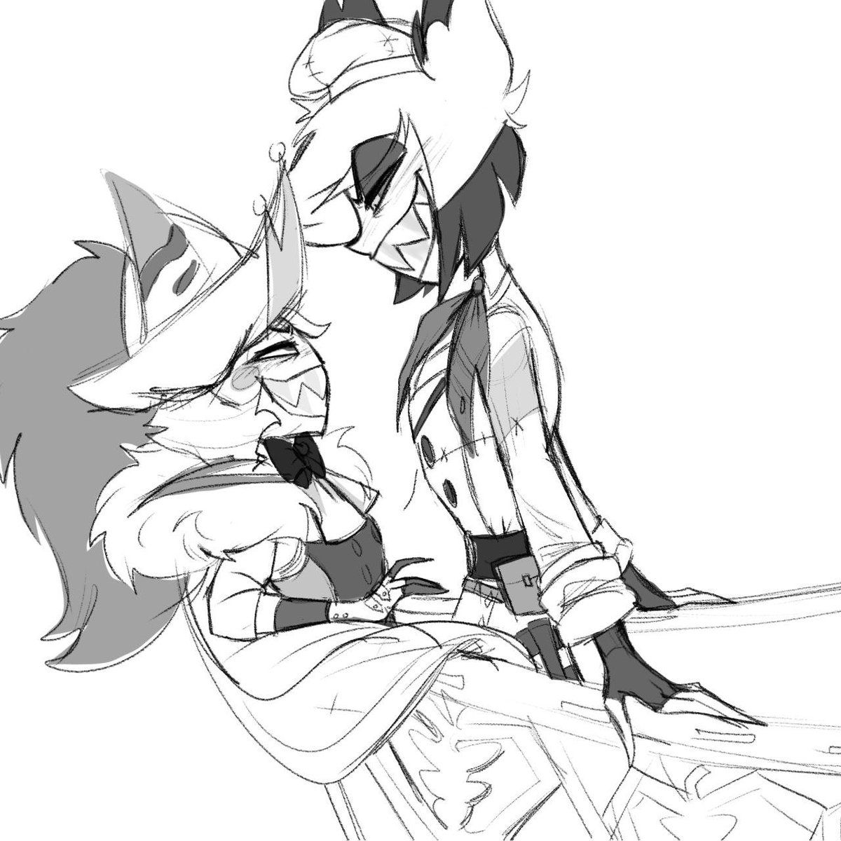Moonelle_999's tweet photo. demn Idk where to start 
#HazbinHotel #HazbinHotelFanart #RadioApple  #Alastor #Lucifer https://t.co/JRwGKqjht2