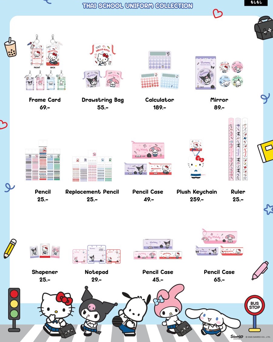 ninimaluvv's tweet photo. ยกให้เป็นแบรนด์ไทยที่จริงใจที่สุด Moshi Moshi × Sanrio ราคาเริ่มต้นหลักสิบเอง🫶🏻