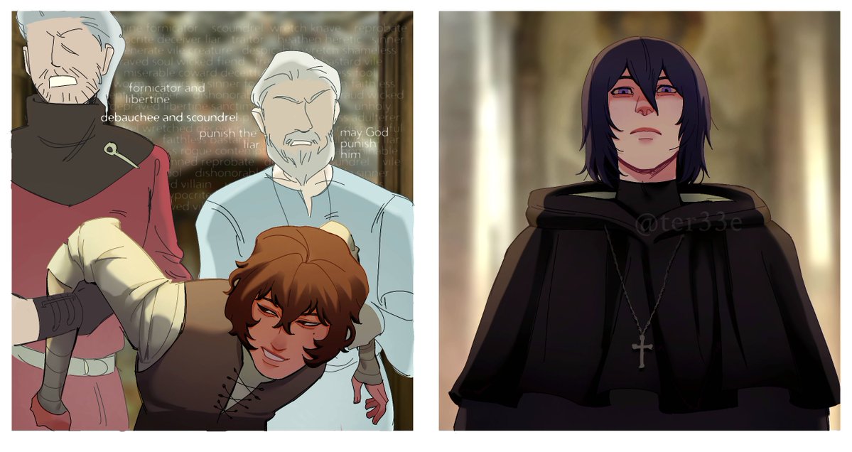 ter33e's tweet photo. medieval fyozai
‼️ whippings, blood. 

#fyozai #dazai #fyodor #bsd https://t.co/jwE17RU5bu