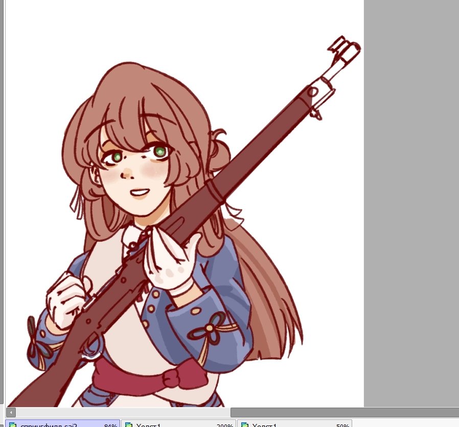 TrueVvoosy's tweet photo. WIP 
Springfield from Girls Frontline (Original) https://t.co/48UoLPEL6F