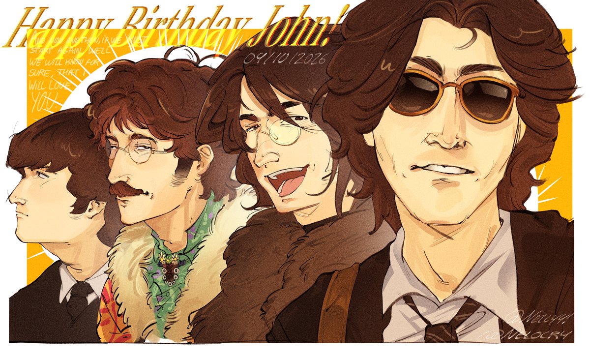 Rorowannn's tweet photo. Happy super late Birthday johnny!! 
#TheBeatles #JohnLennon #Beatlestwt https://t.co/JR3GMimE47