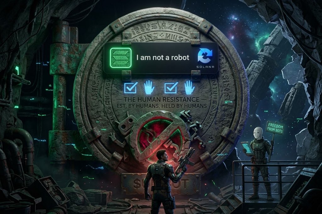 UnbottableSol's tweet photo. @MemesRobinhood Fighting alone to build a free army against bots. $UNBOT is live. No paid promos, just real soldiers. Join the resistance. ✊❌

CA: D7acbieaDEHYFQfYE9zjKW1AE27NtXPhxdRQVbMfpump #UNBOT $SOL https://t.co/5Vo7AdUEtk