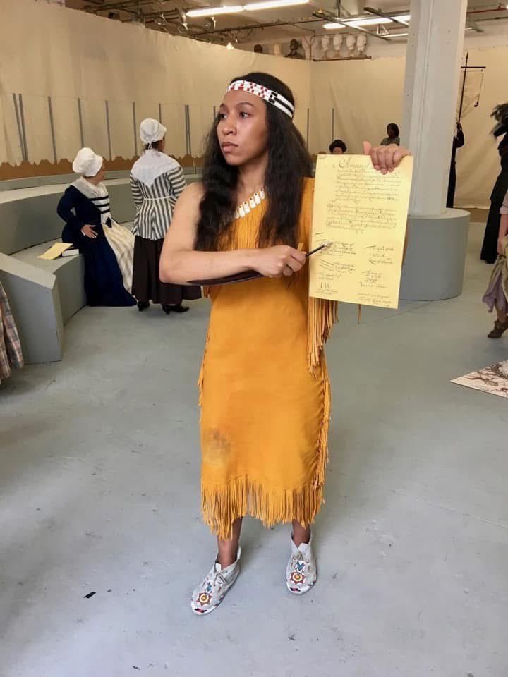 darvidosiris's tweet photo. American Indian woman playing the role of her ancestor Queen Cocoeske of the Pamunkey https://t.co/RhkumvMZUc