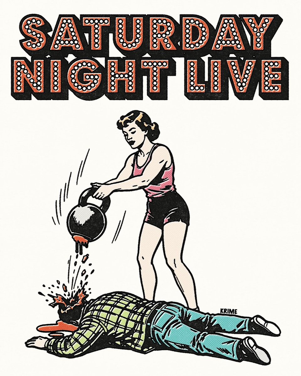 NotKrime_1's tweet photo. I’m thinking about pitching this idea for a skit to SNL where a woman in gym shorts beats Shane Gillis to death with a kettlebell. There’s no punchline. https://t.co/McuRwUPcB5