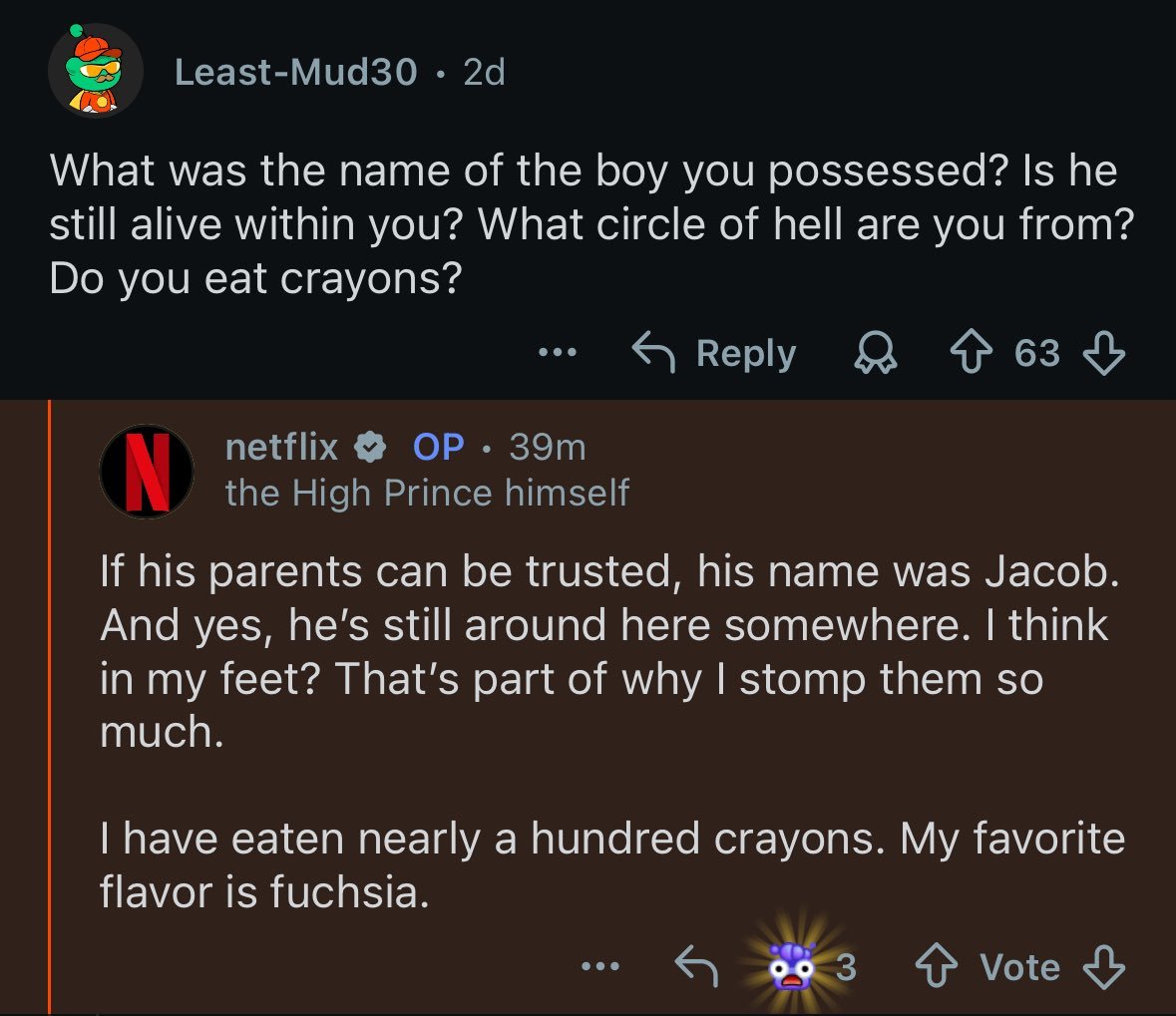 DoddlesofLab's tweet photo. HIS NAME IS JACOB¡?!¡!¡! 🥺🥺
 #hauntedhotel #hauntedhotelspoilers https://t.co/KT0kwP8tSf